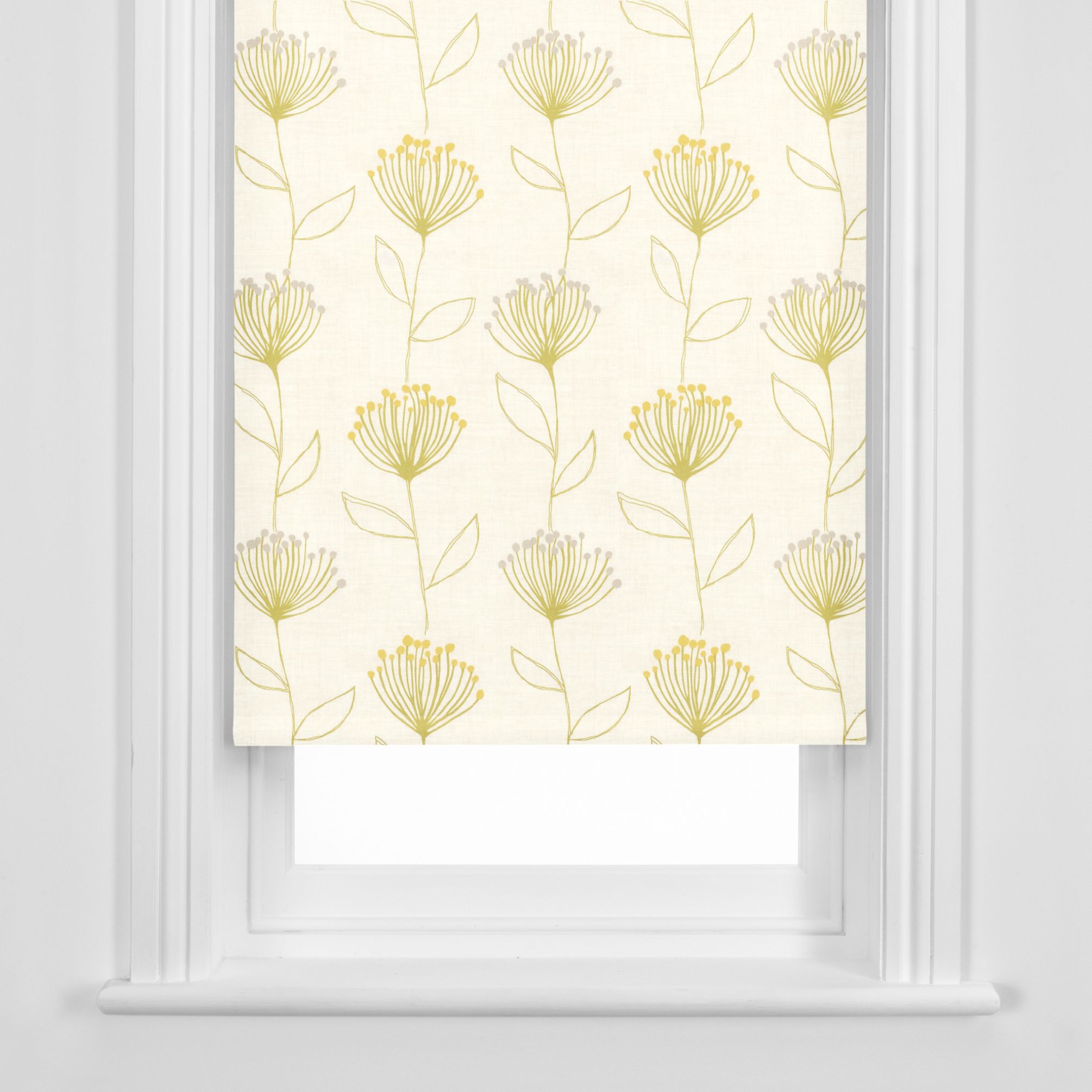 John Lewis Banksia Roller Blind, Citron, W152cm