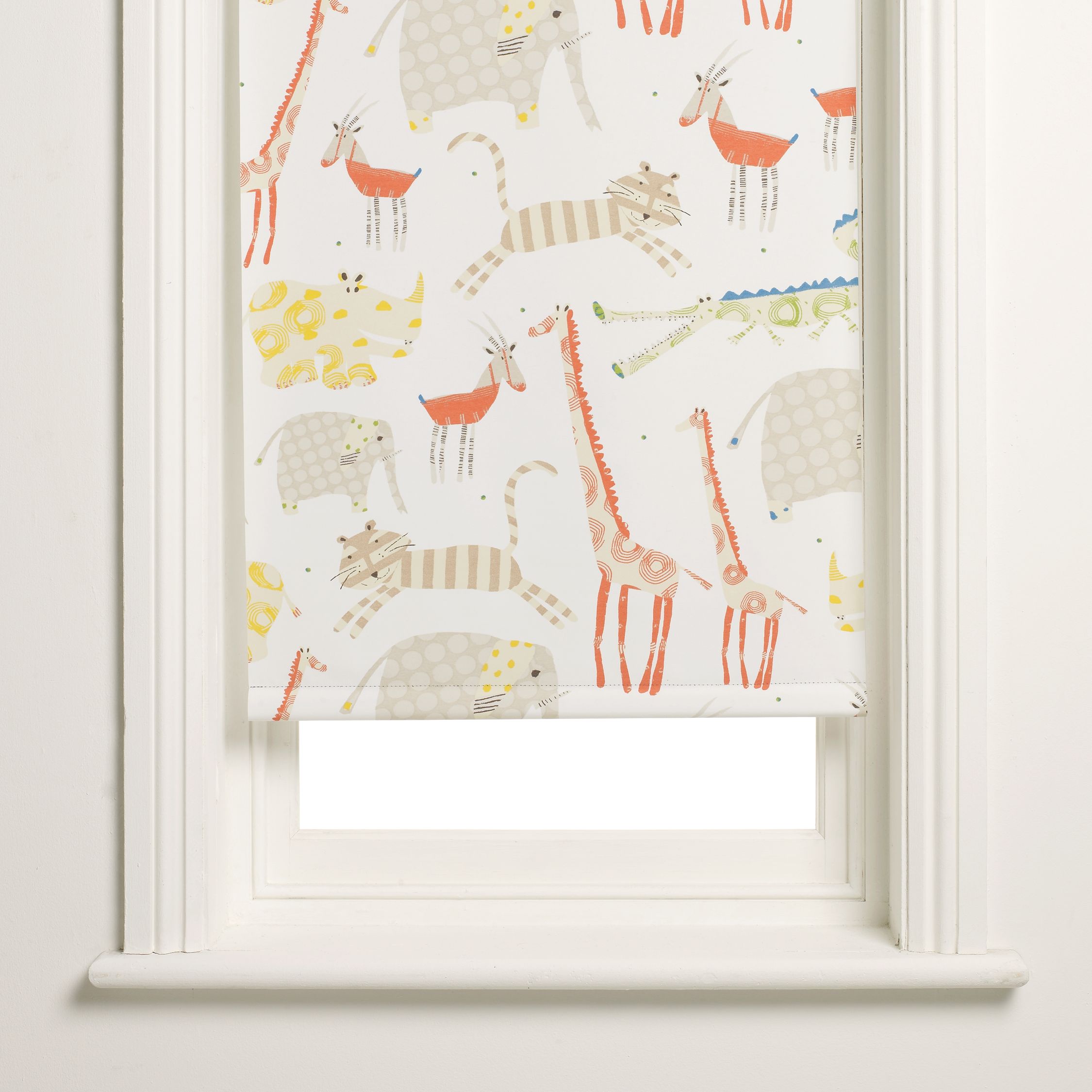 John Lewis Safari Blackout Roller Blind, White,