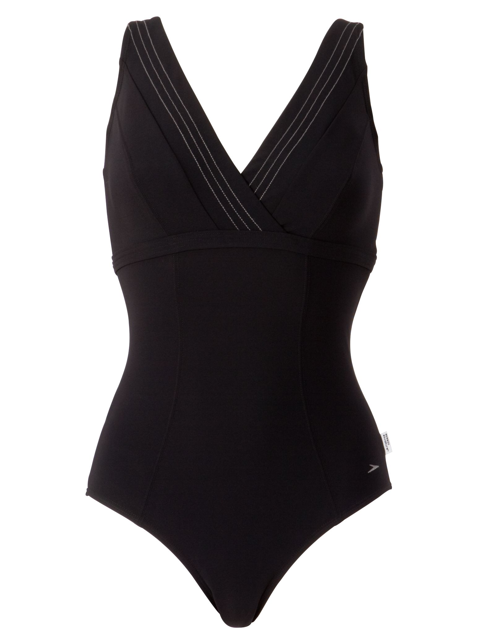 Speedo Sculpture Chi Tank Swimsuit, Black Size 38