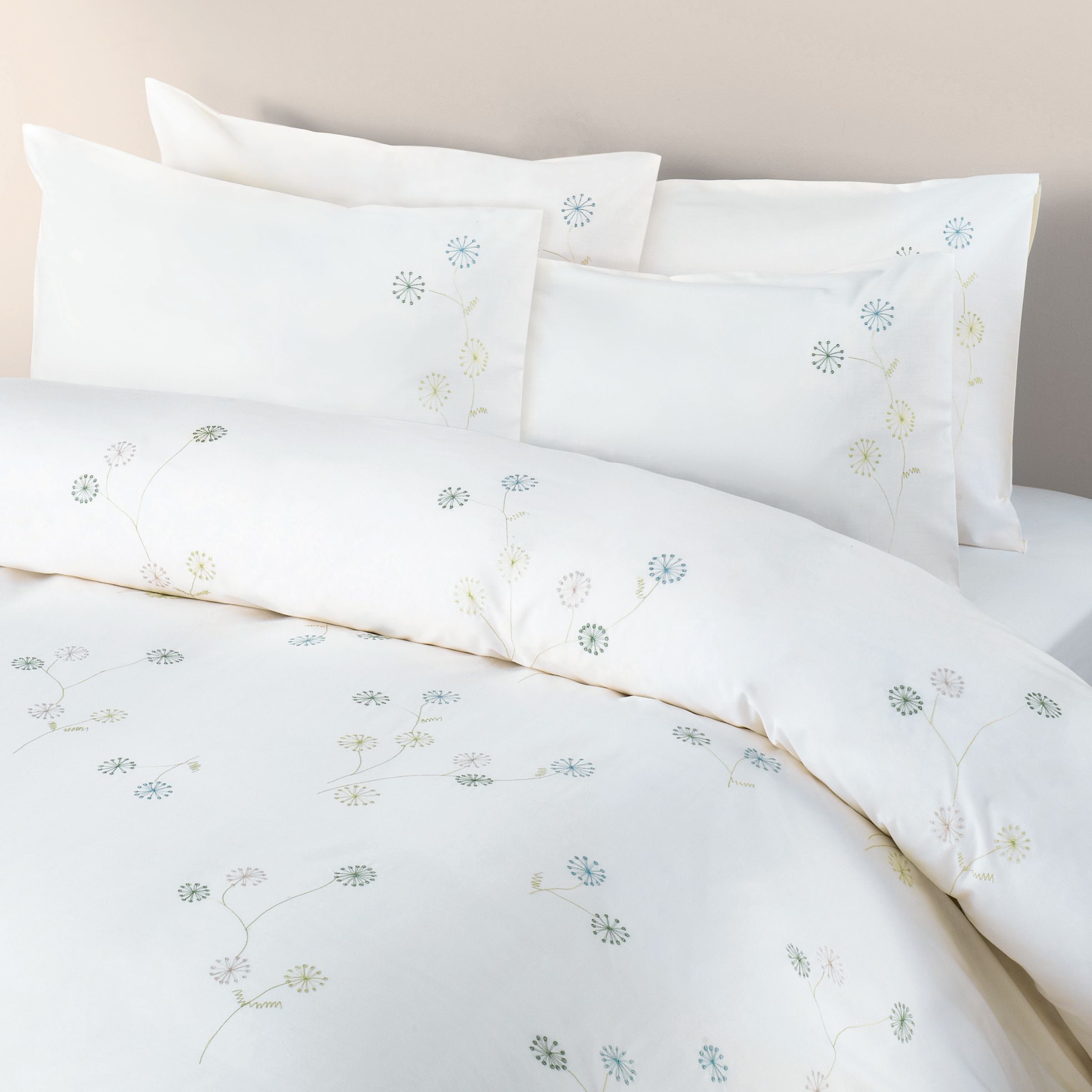 John Lewis Mimosa Duvet Covers, Aqua / Blue,