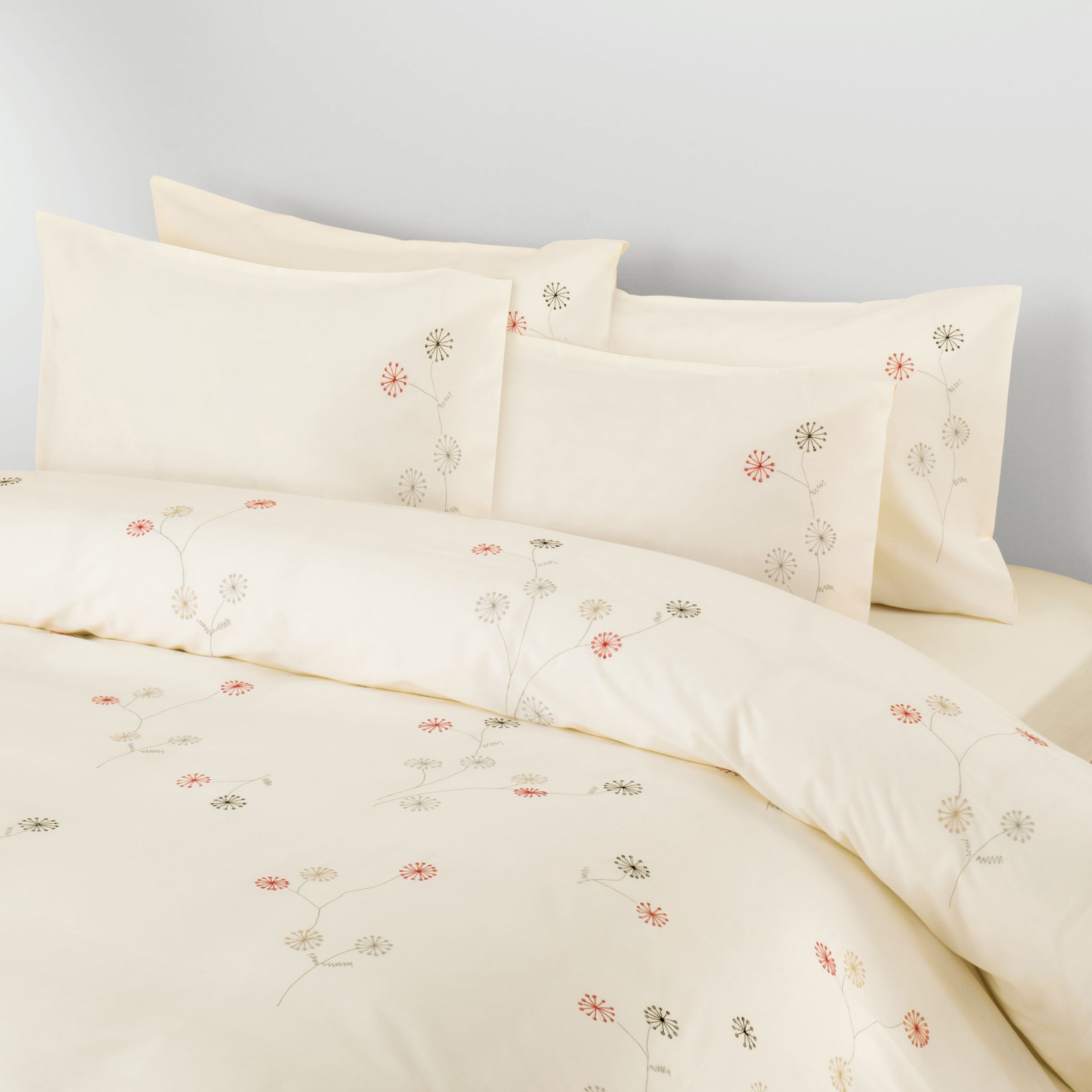 John Lewis Mimosa Duvet Cover, Beige, Double