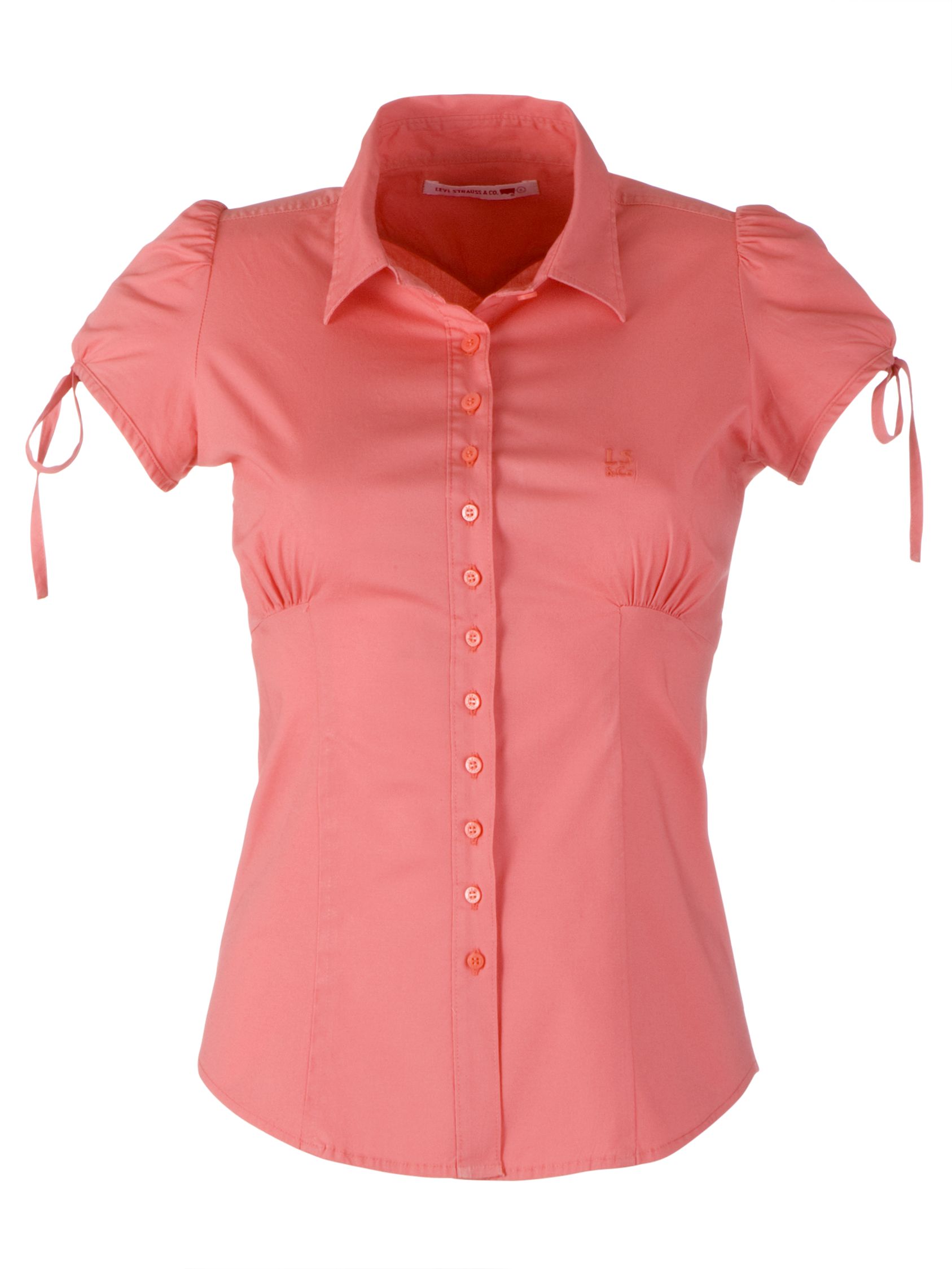 Cap and Bow Sleeve Blouse, Pink, Medium