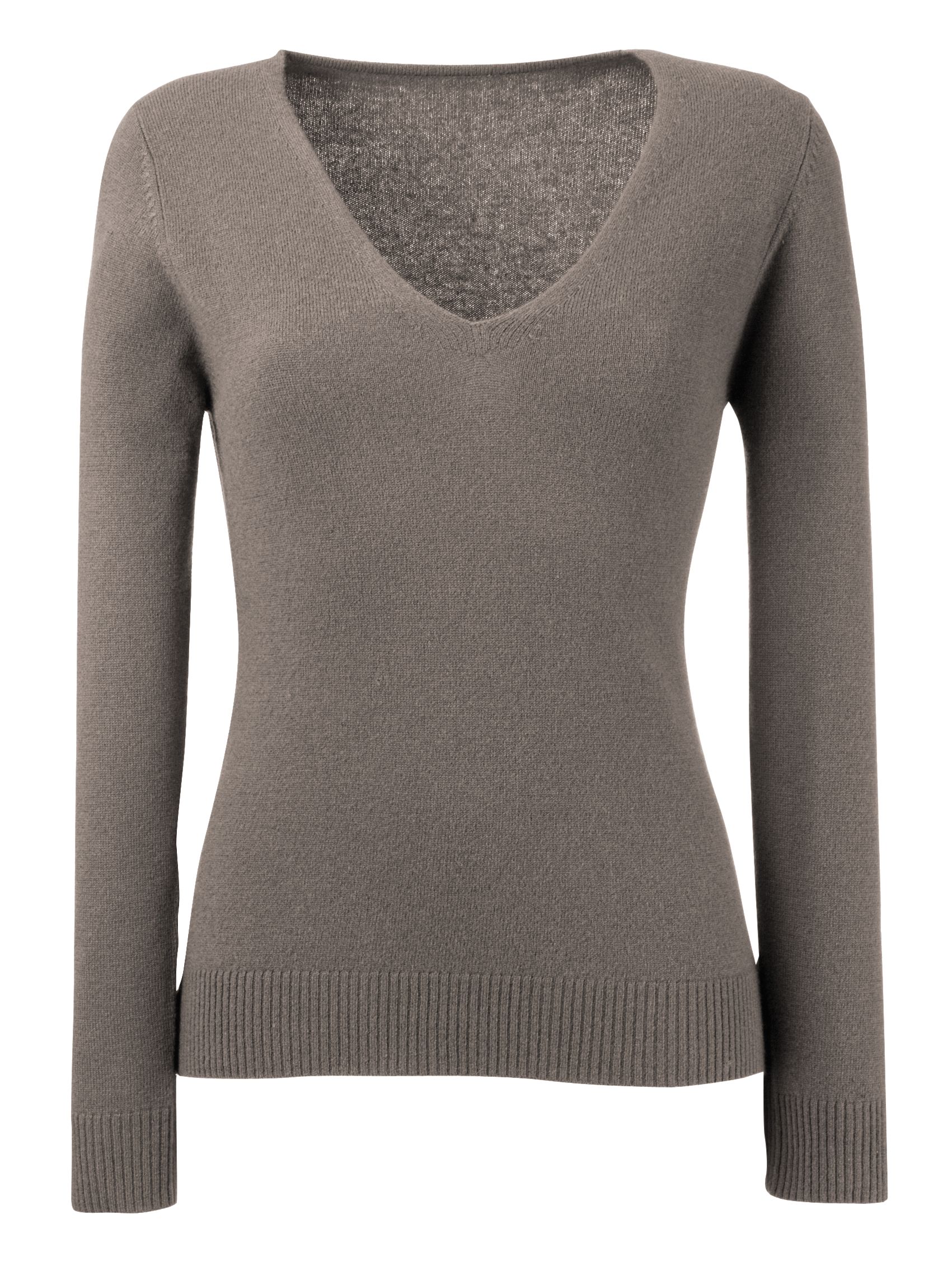 John Lewis Cashmere VNeck Jumper Toast Size 10