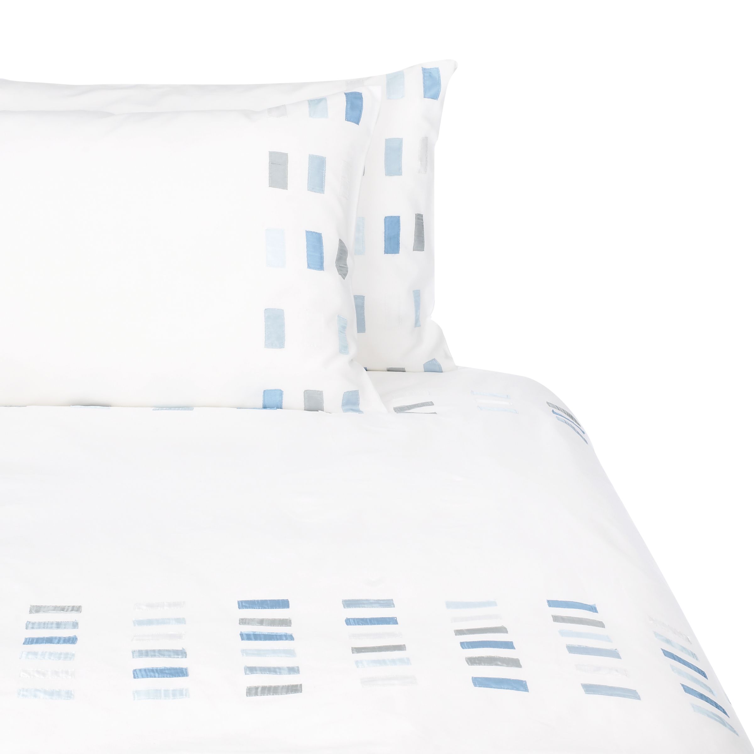 John Lewis Satin Square Duvet Cover Set Aqua Kingsize