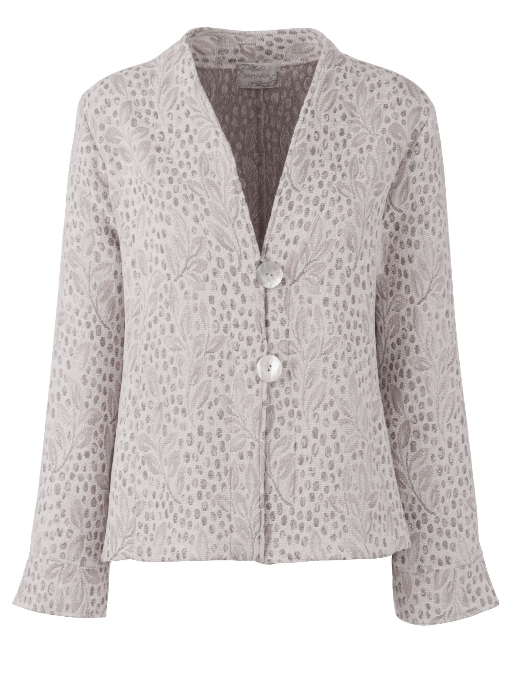  Sahara 2 Button Jacquard Jacket, Grey, Medium 