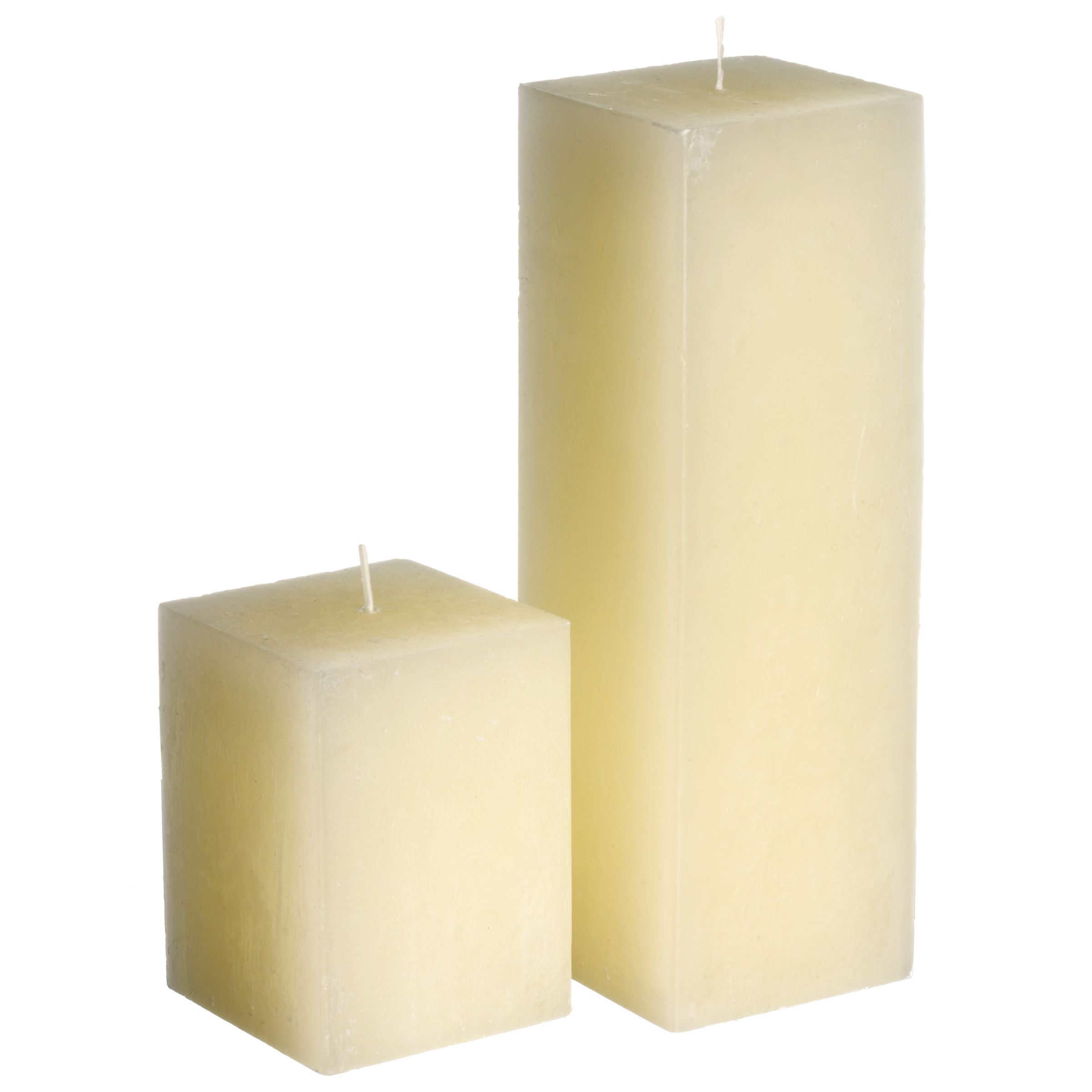 John Lewis Rustic Square Pillar Candle
