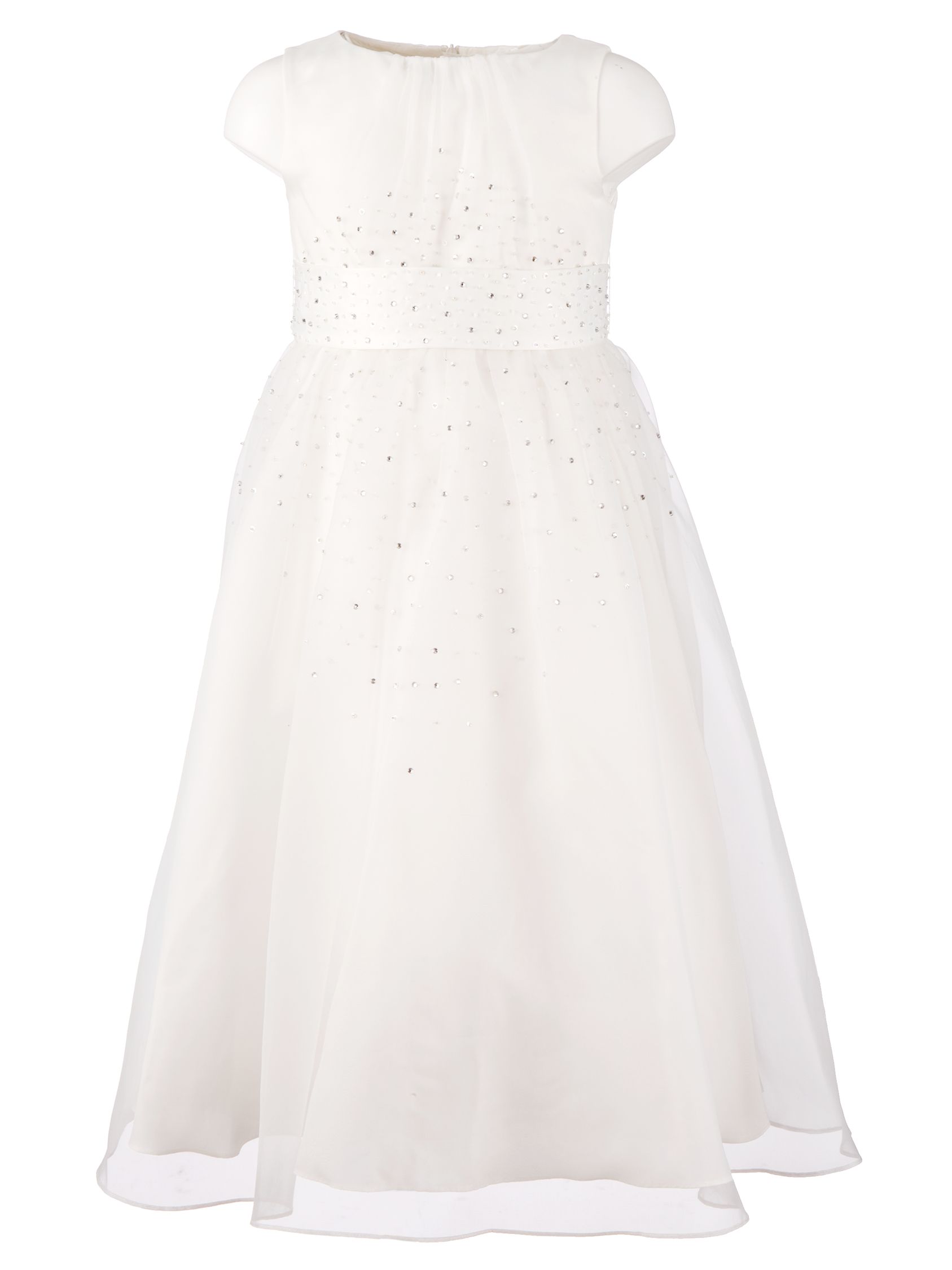 John Lewis Embroidered Sash Dress Ivory 89 Years