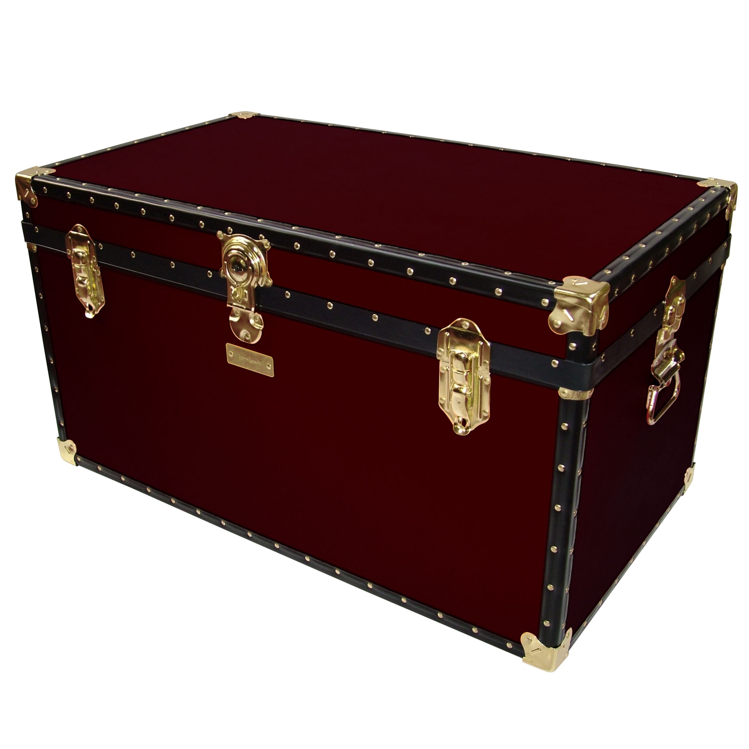 John Lewis Traditional Trunk, Burgundy at John Lewis