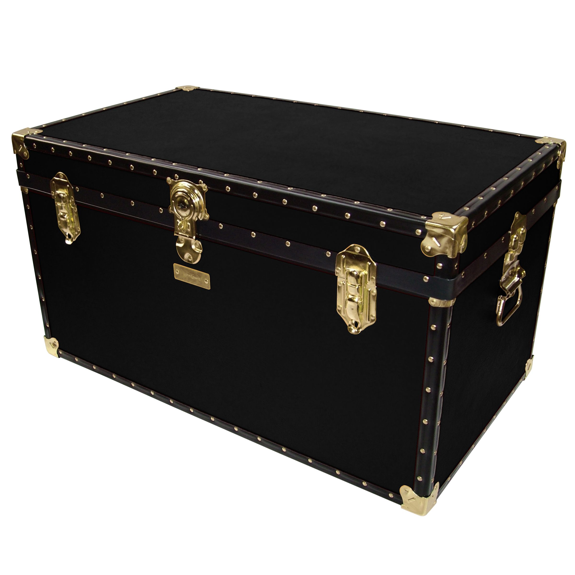 John Lewis Traditional Trunk, Black at John Lewis