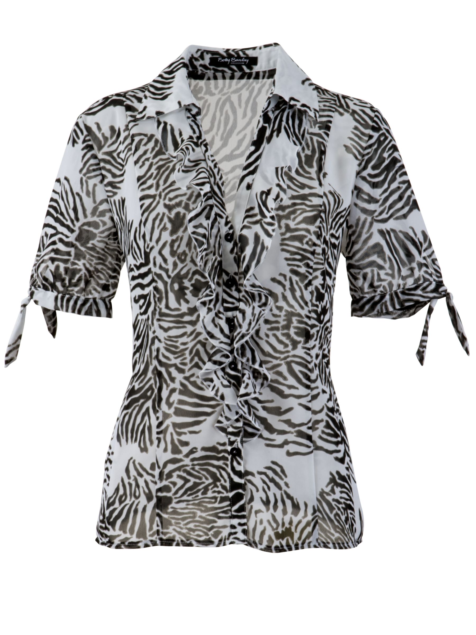 Betty Barclay Animal Print Blouse, Black/White,