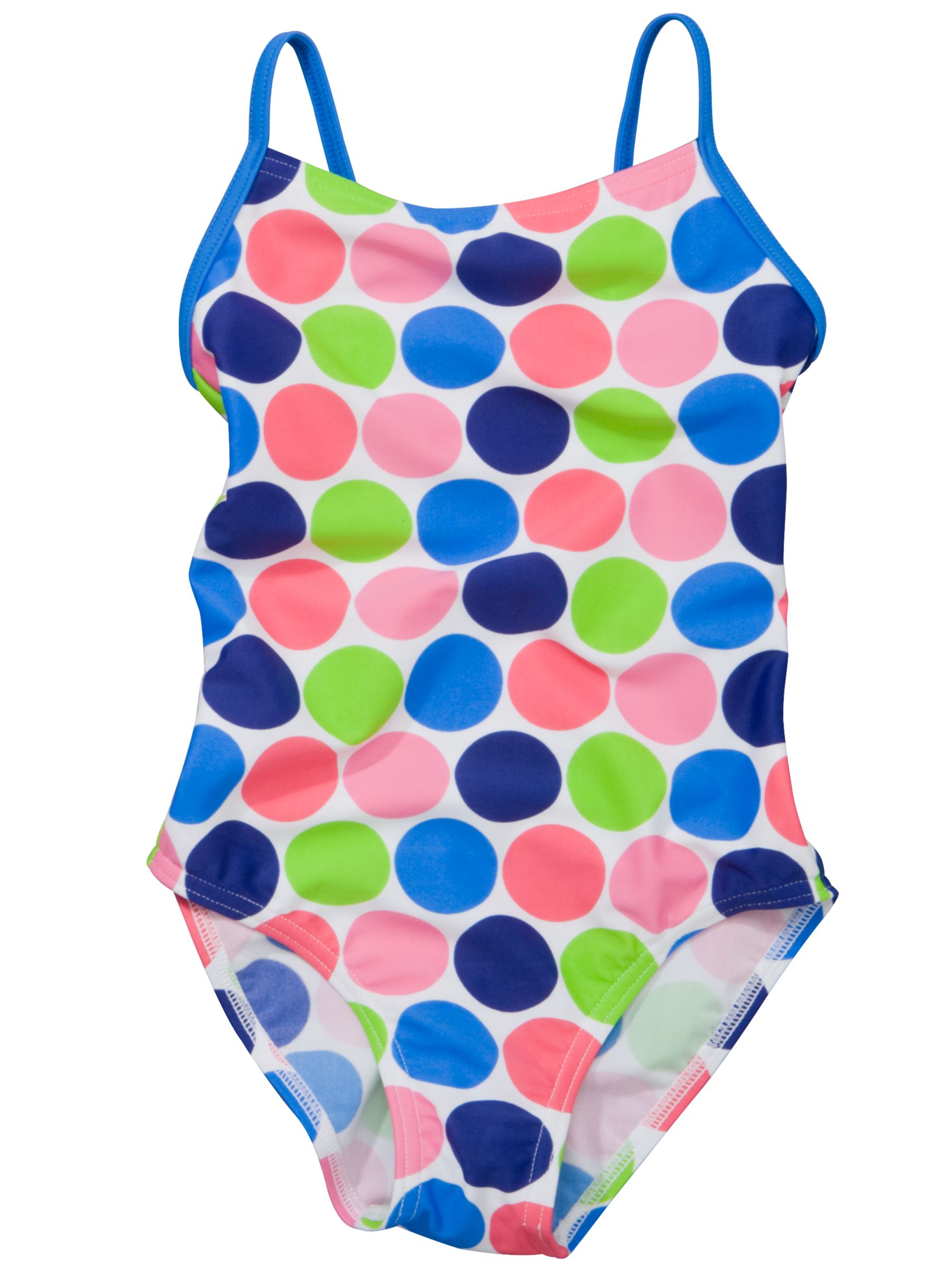 John Lewis Spot Swimsuit, Multicoloured, 3-4 Years