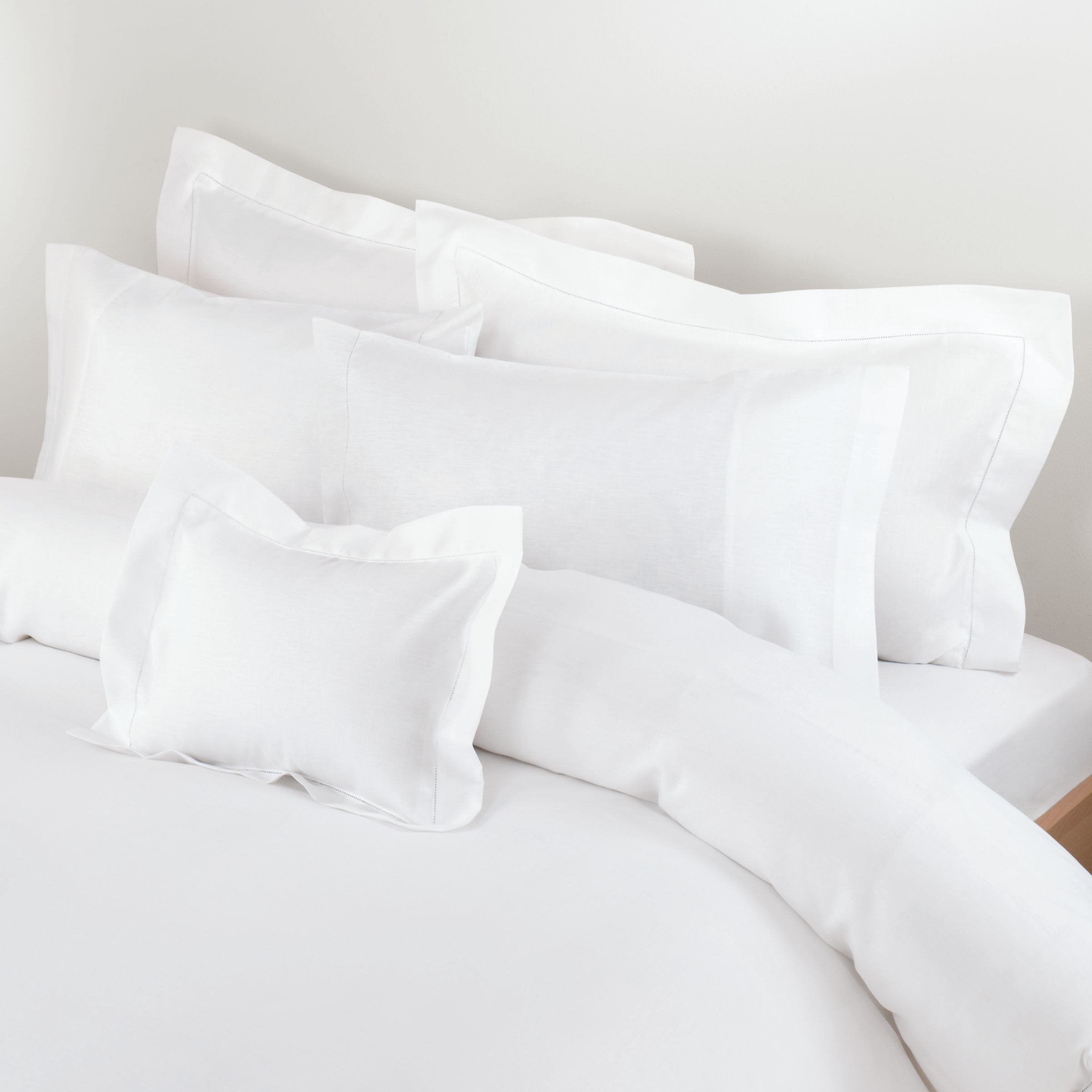 John Lewis Dream Linen Pillowcases, White