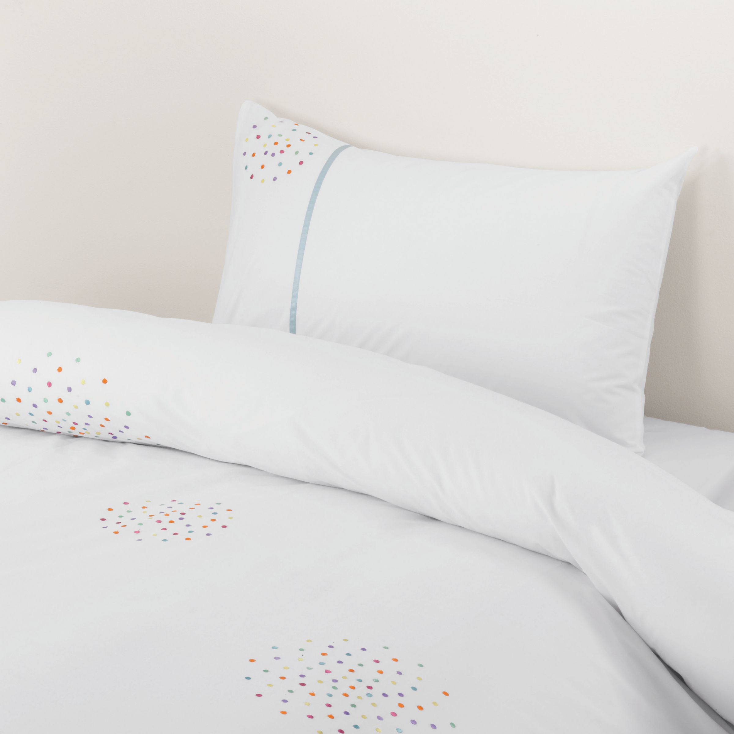 John Lewis Dotty Circles Duvet Cover Set, Multi,