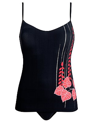 Sienna Skirted Swimsuit, Black, Size 8