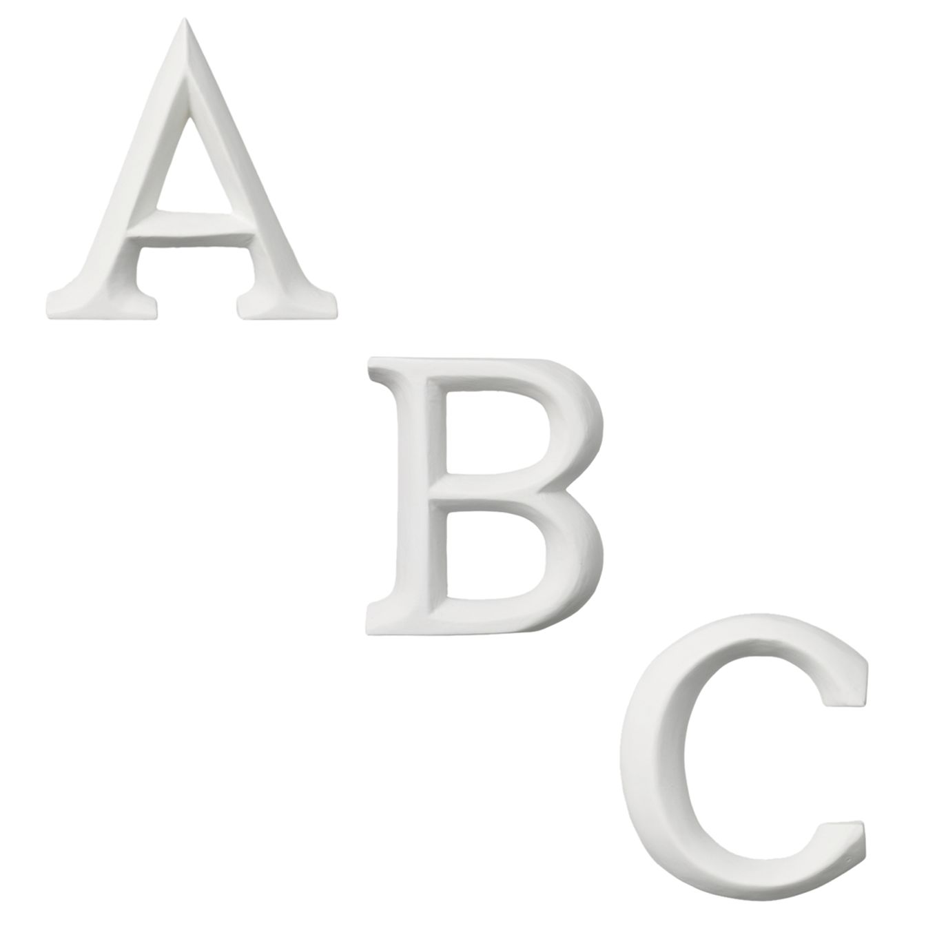 Posh Graffiti Wooden Letters A-Z, White,