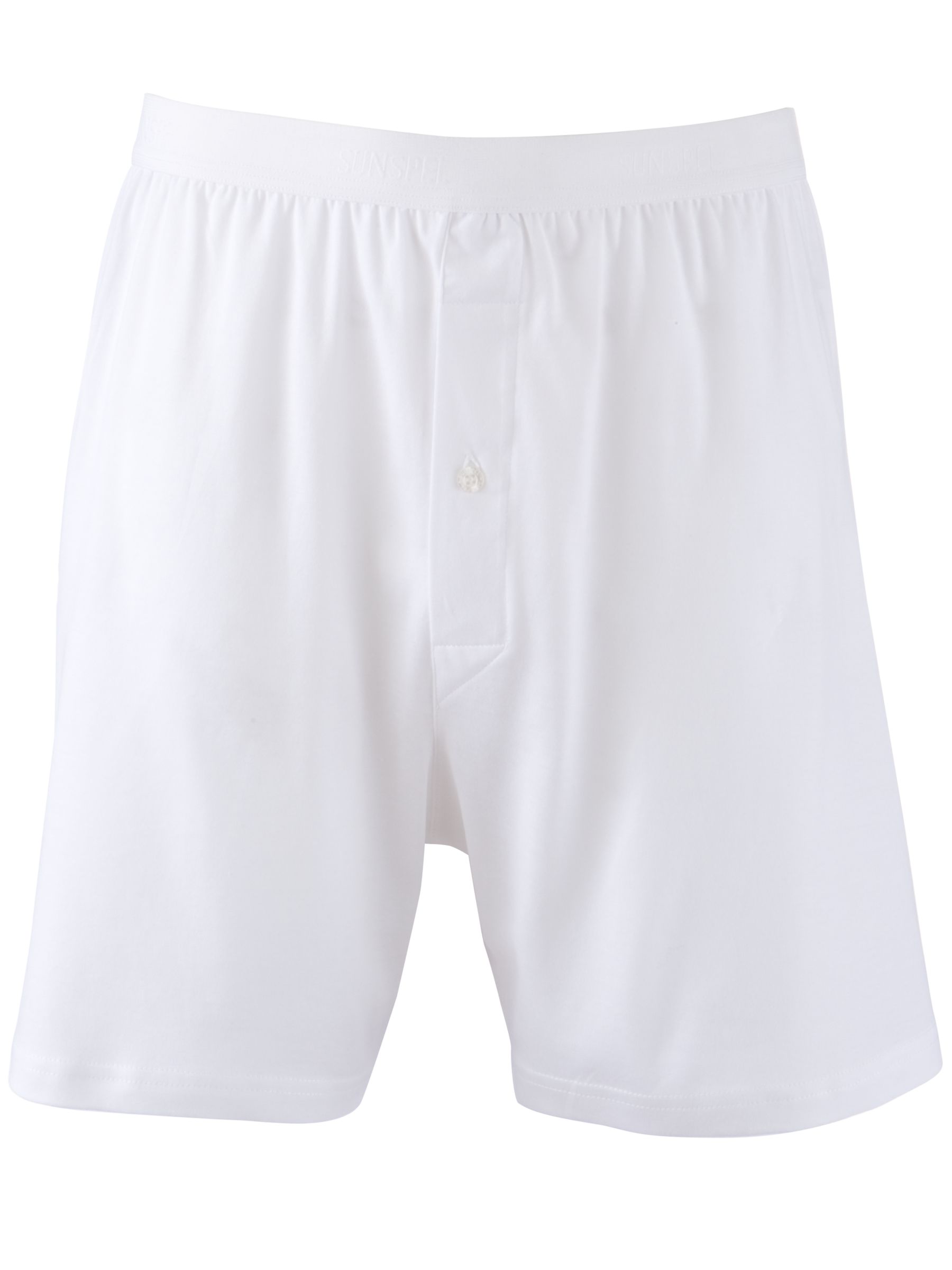 Sunspel Superfine Cotton Boxers  White  S