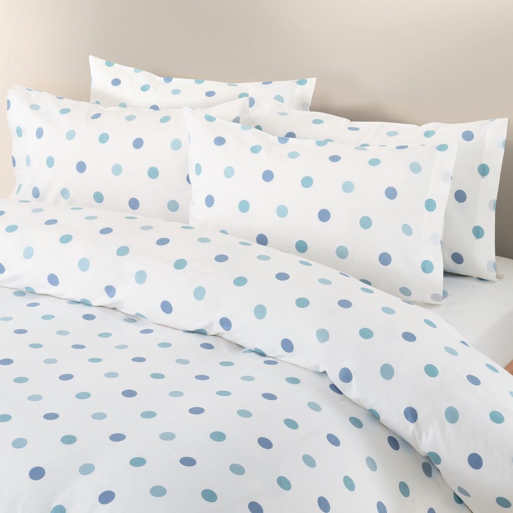 John Lewis Multi-Spot Duvet Covers, Blue / White