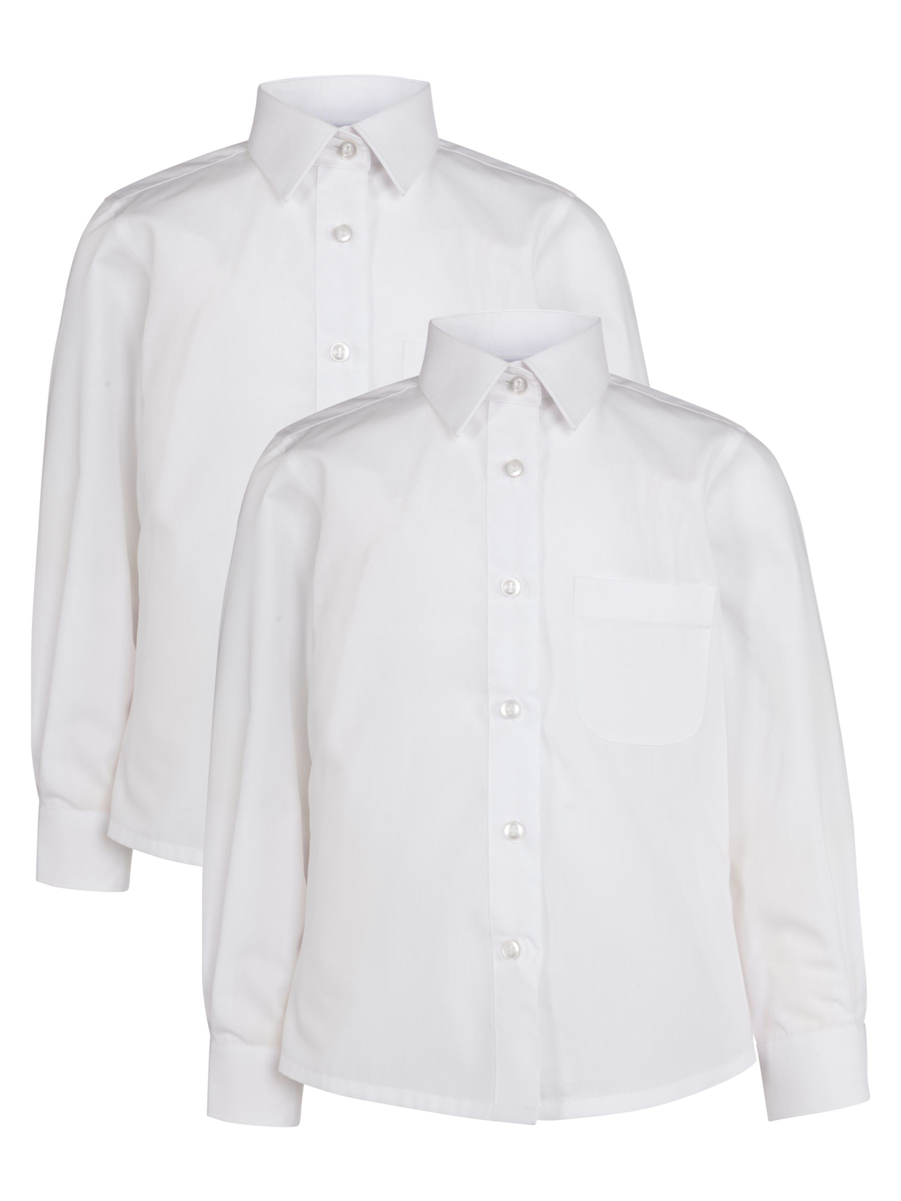 John Lewis Non-Iron Long Sleeve Blouse, Pack of