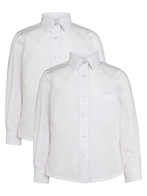 John Lewis Long Sleeve Blouse, Pack of 2, White,