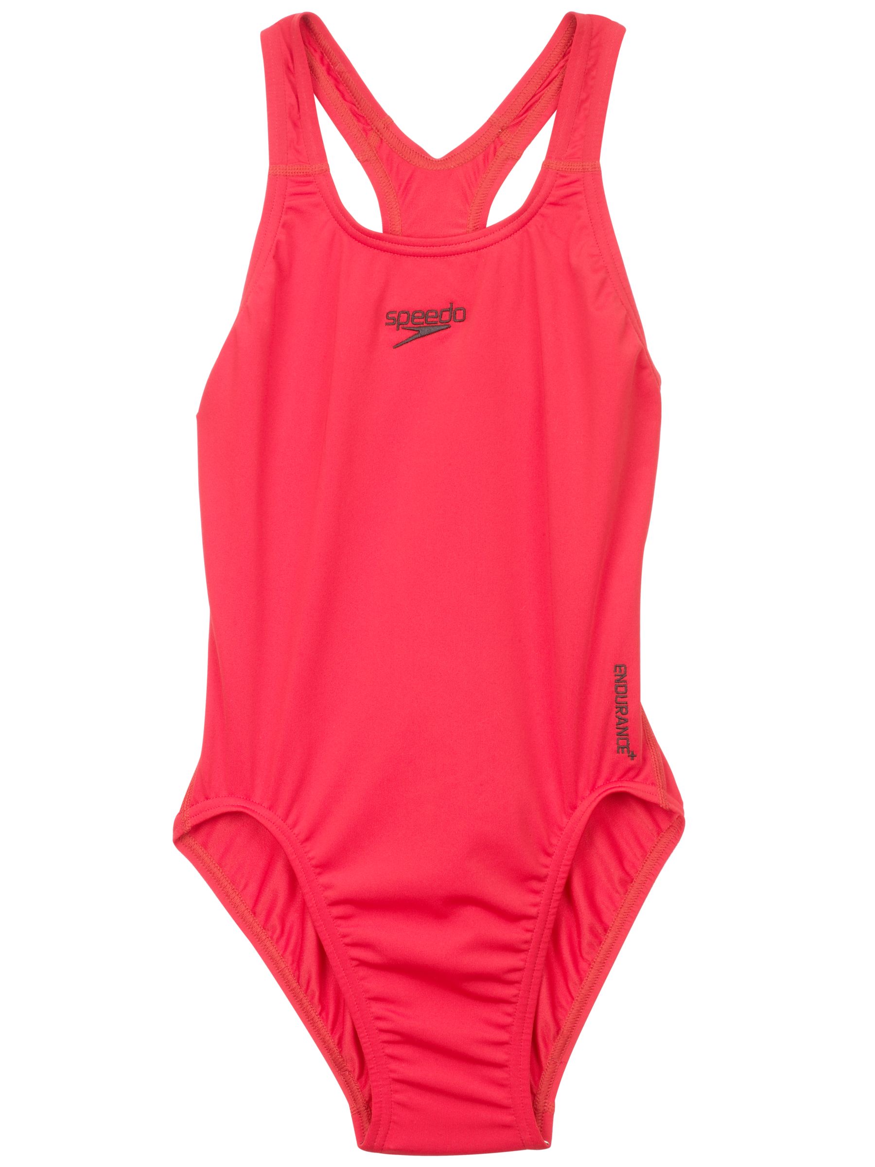 Speedo Medalist Swimsuit, Red, 12 Years