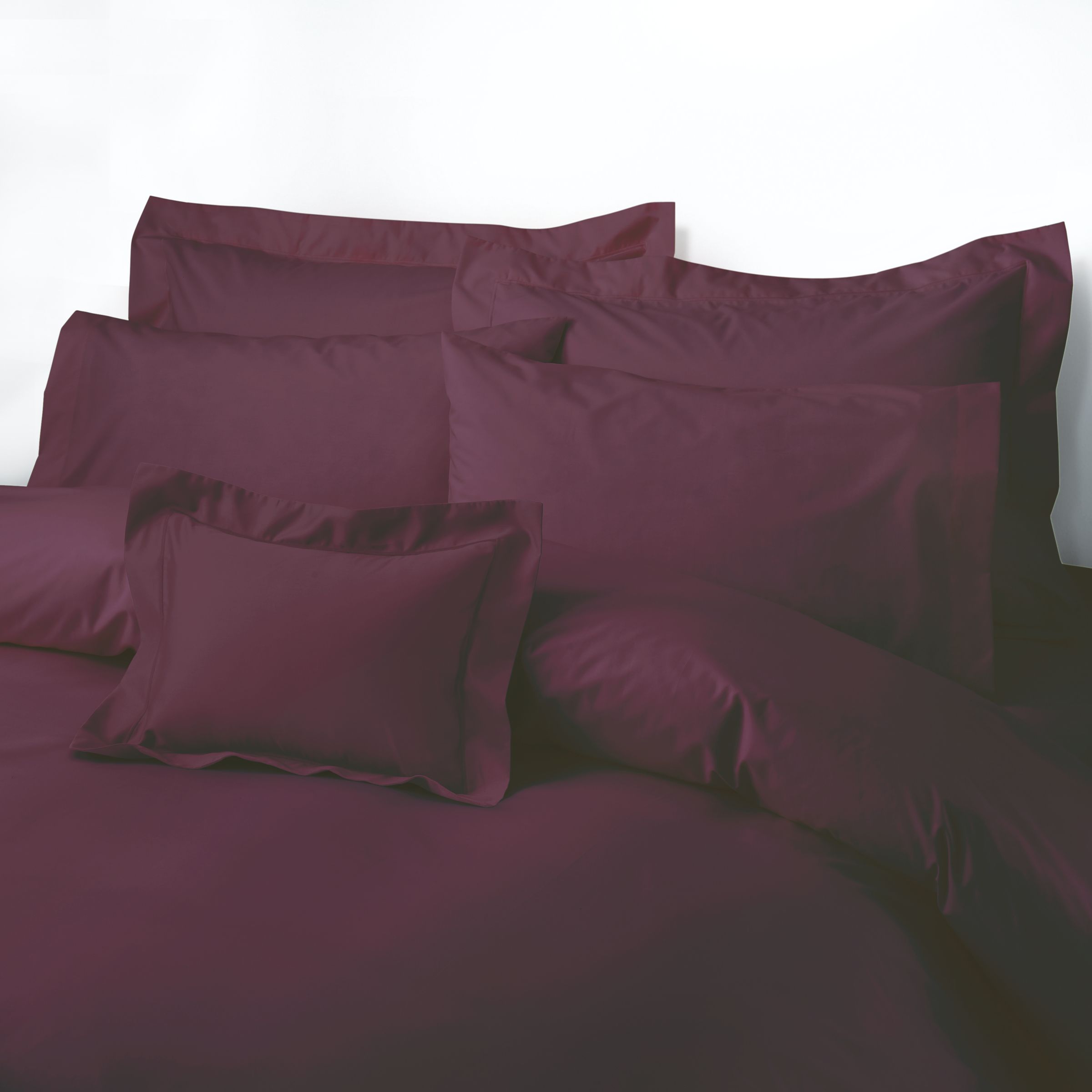 John Lewis Fine Egyptian Cotton Oxford Boudoir Pillowcase, Mulberry