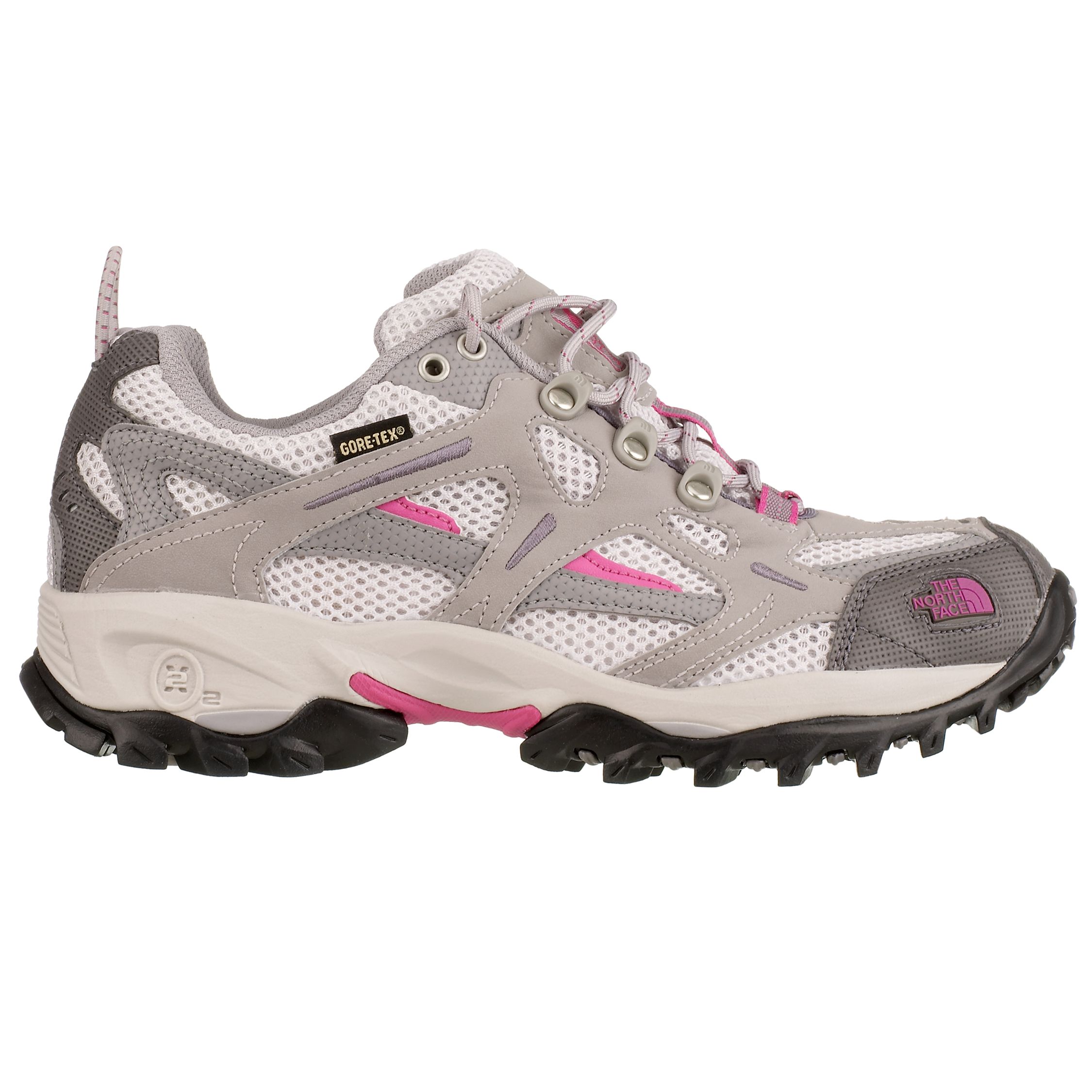 Waterproof Trail Shoes, Grey/Pink