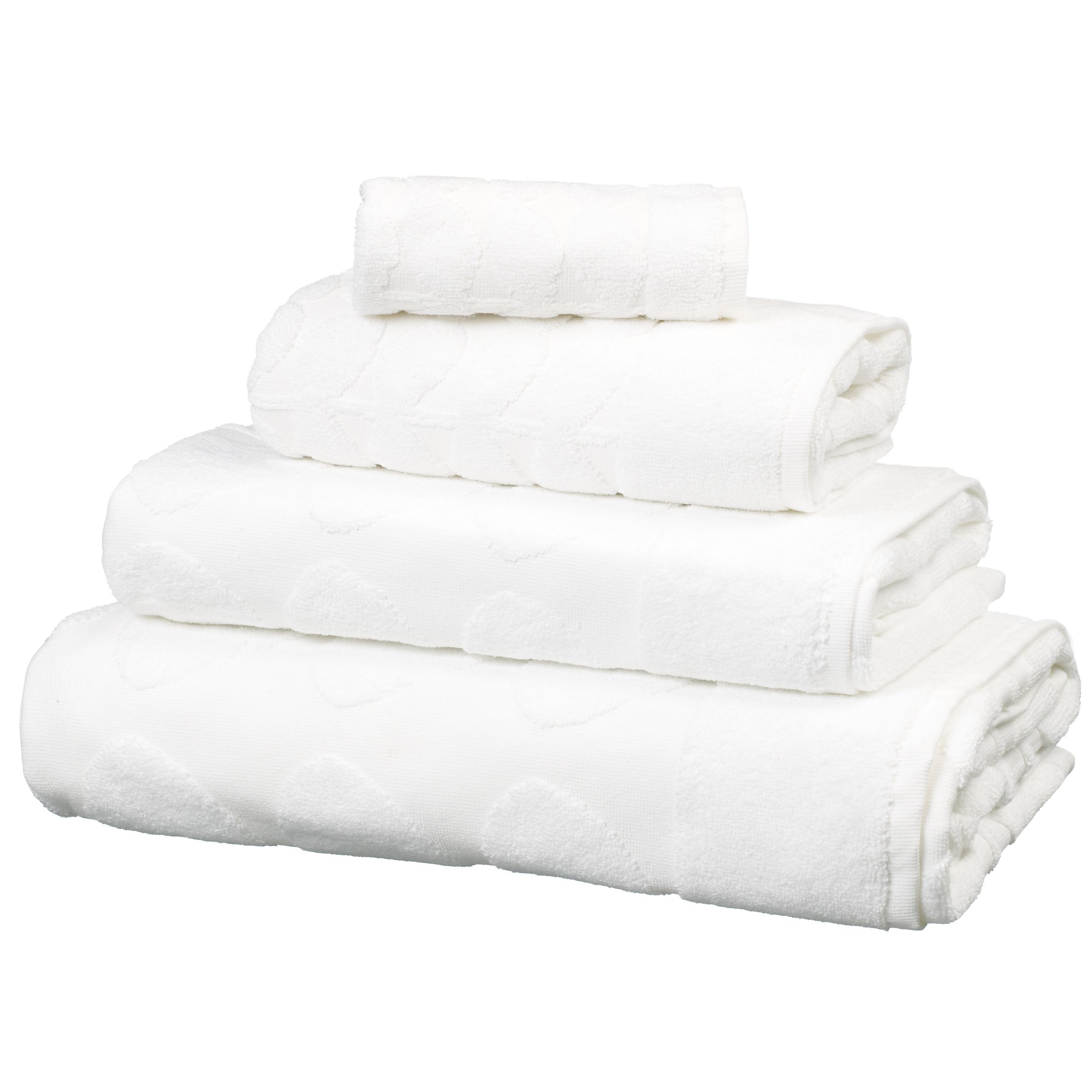 Orla Kiely Organic Sculptured Stem Bath Sheet White