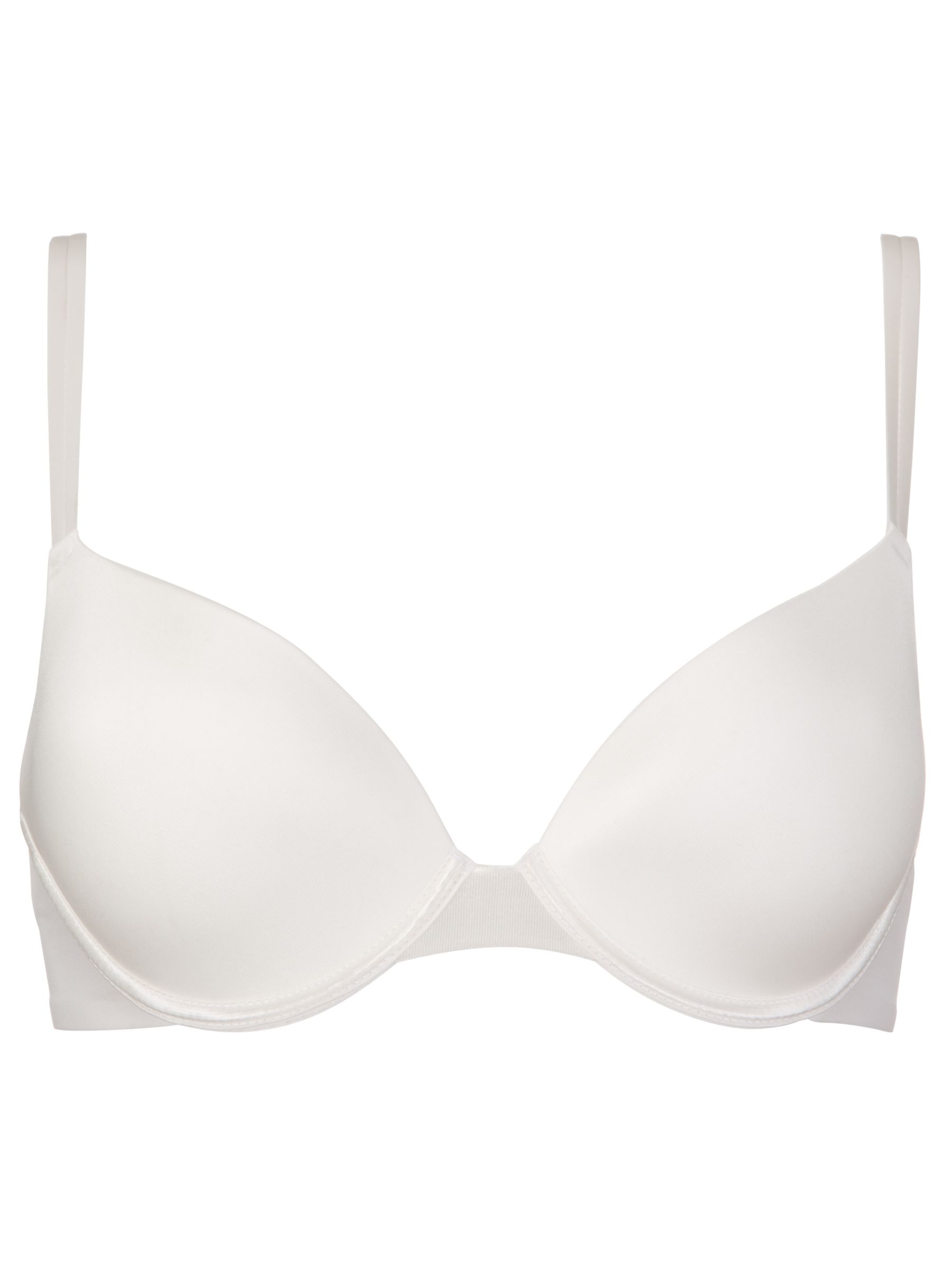 Lejaby Gloss Silk Underwired Plunge Bra, White