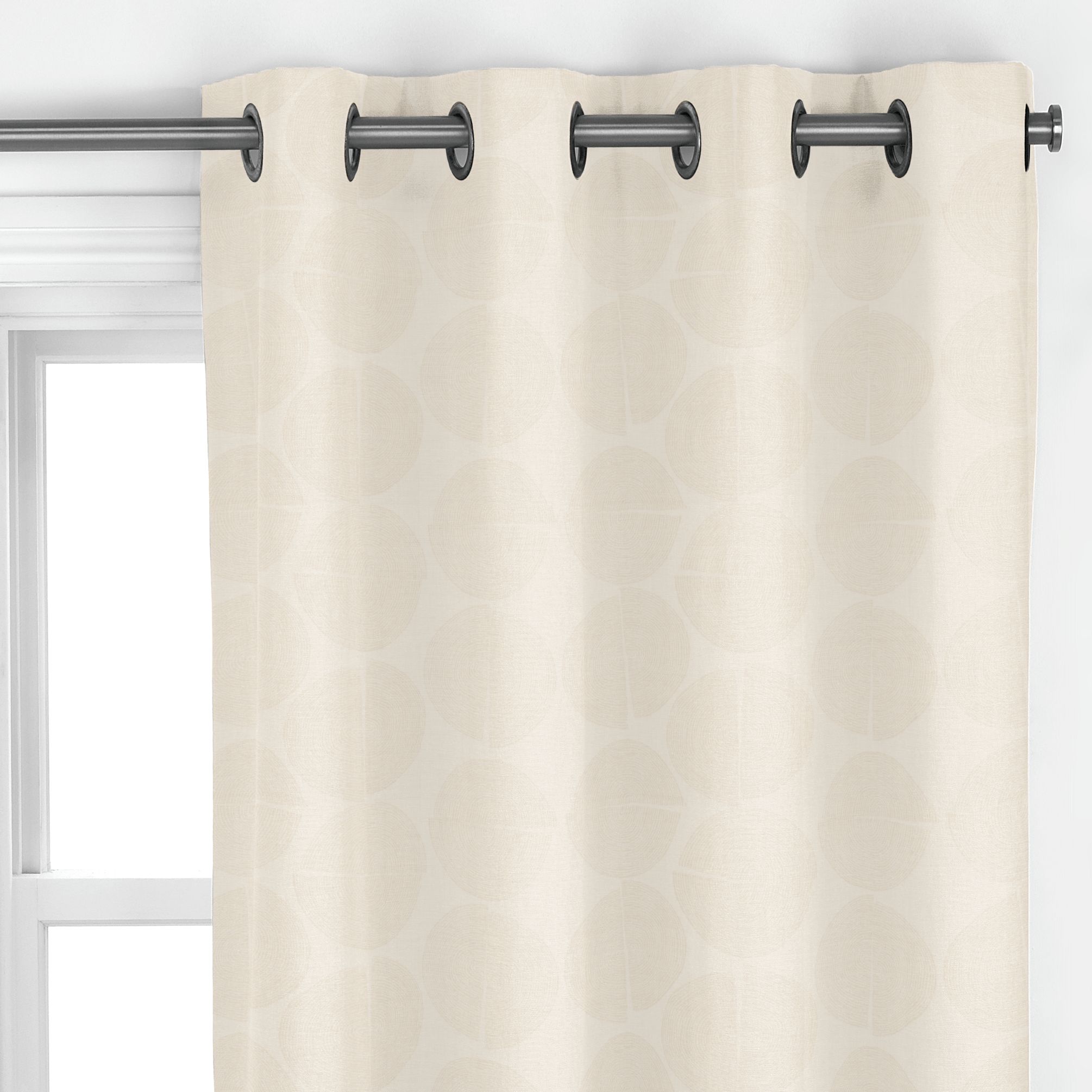 Binary Eyelet Curtains, Oyster