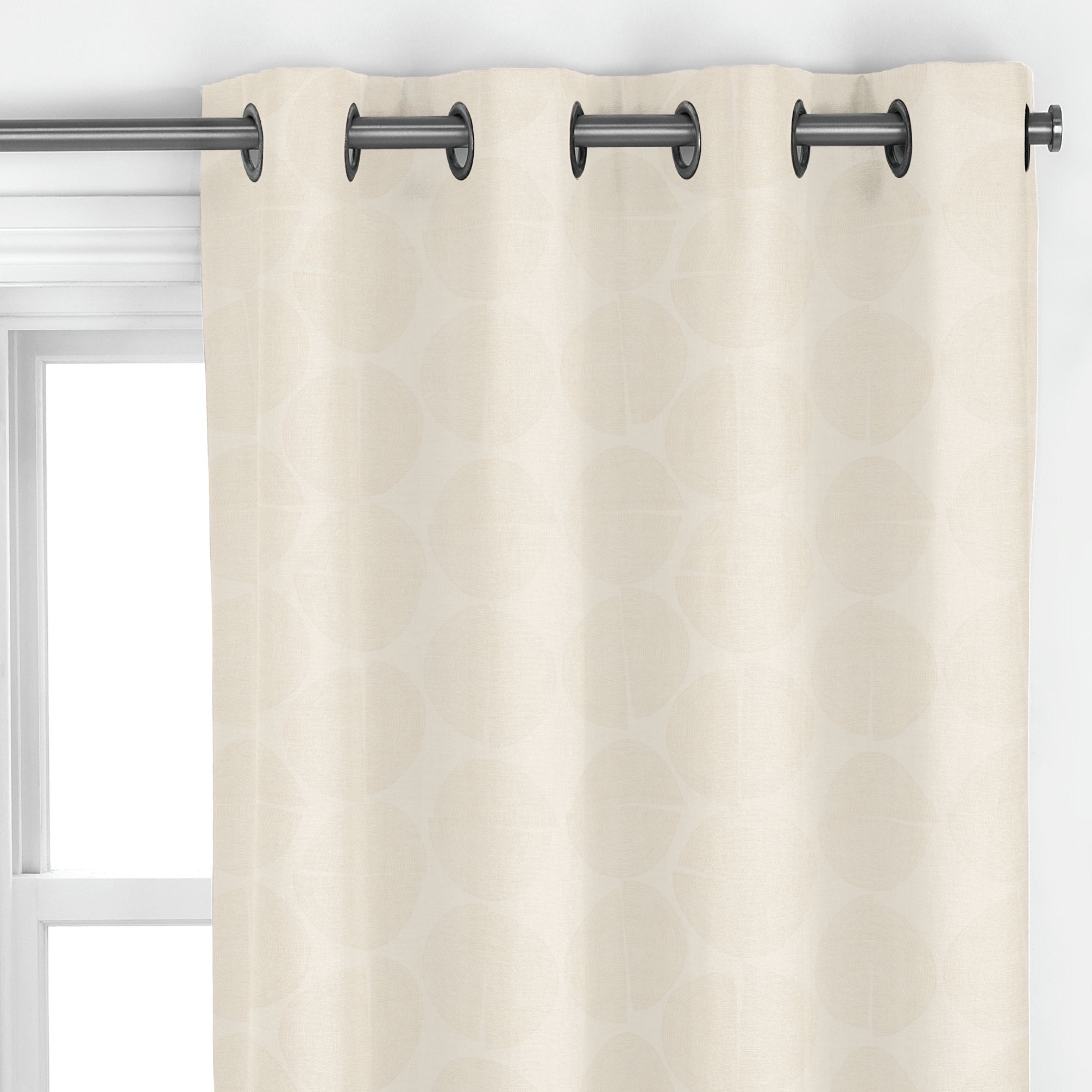 John Lewis Binary Eyelet Curtains, Oyster