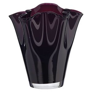 John Lewis Handkerchief Vase, Black, H18cm