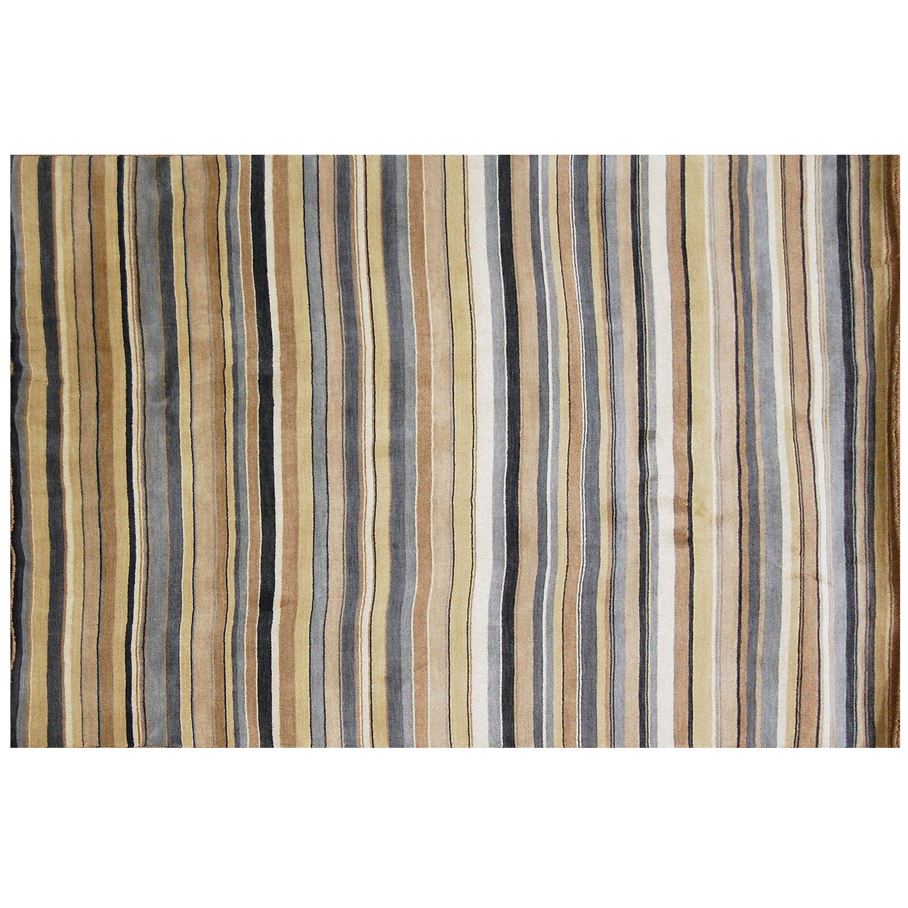 Multi Stripe Rug, Silver / Stone, W200 x L300cm at John Lewis