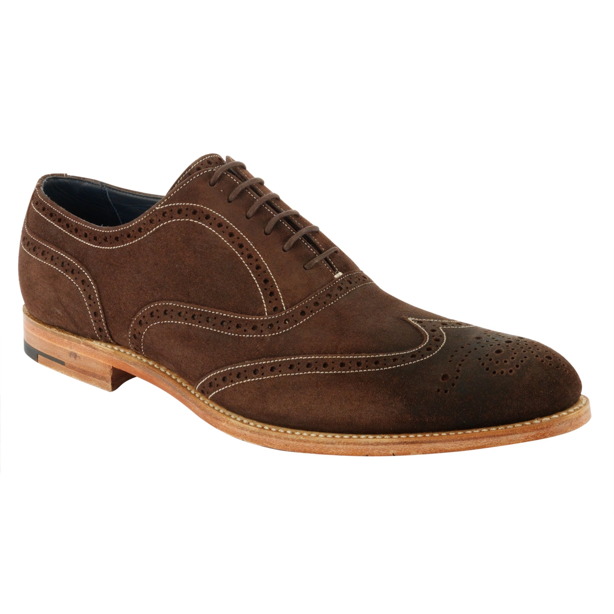 Barker  Brando Suede Shoe, Chocolate at John Lewis