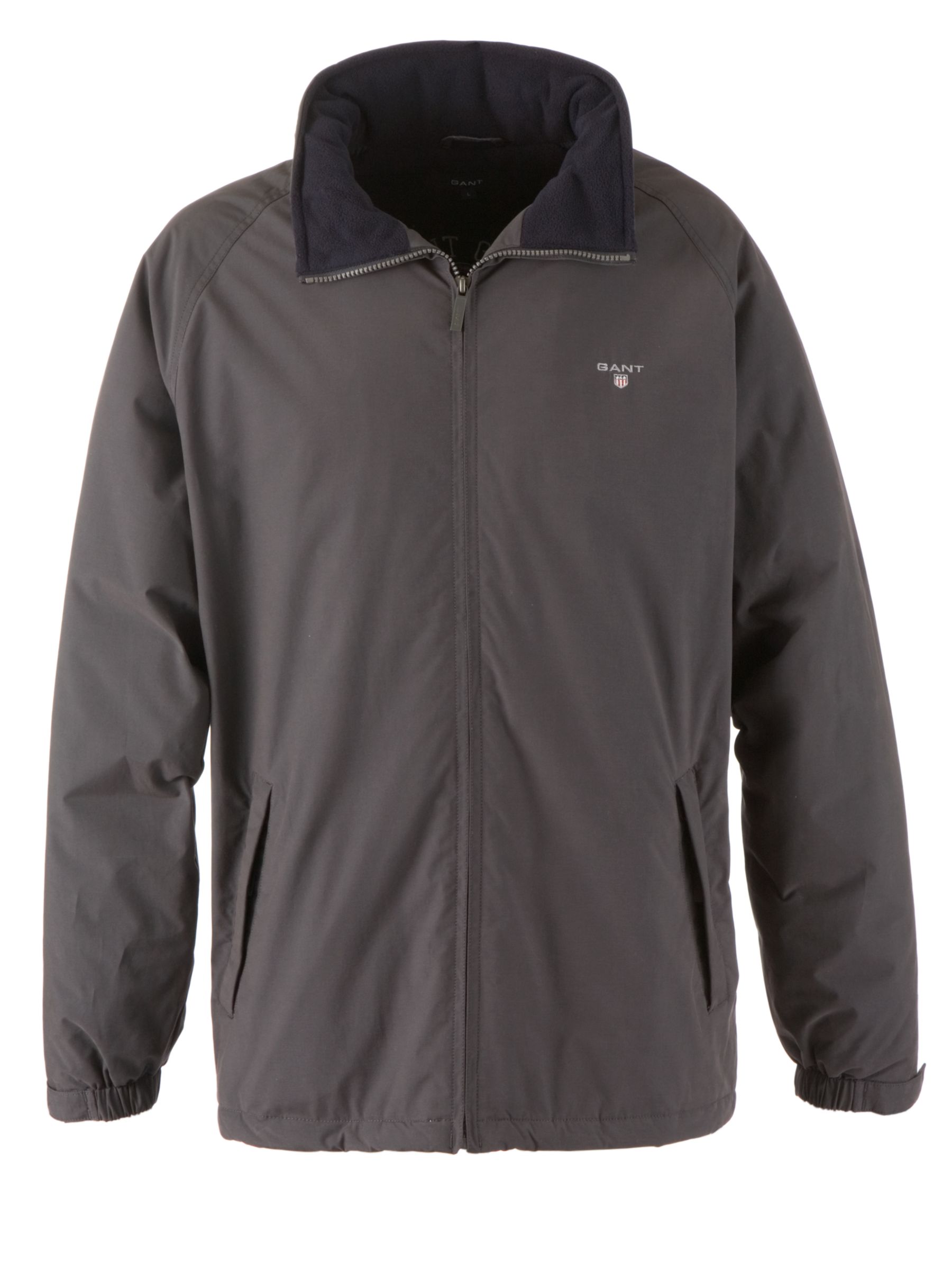 Gant Cotton Midlength Jacket, Charcoal at John Lewis