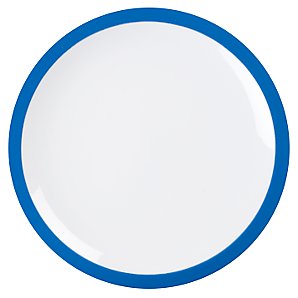John Lewis Brights Dinner Plate, French Blue, Dia.27cm