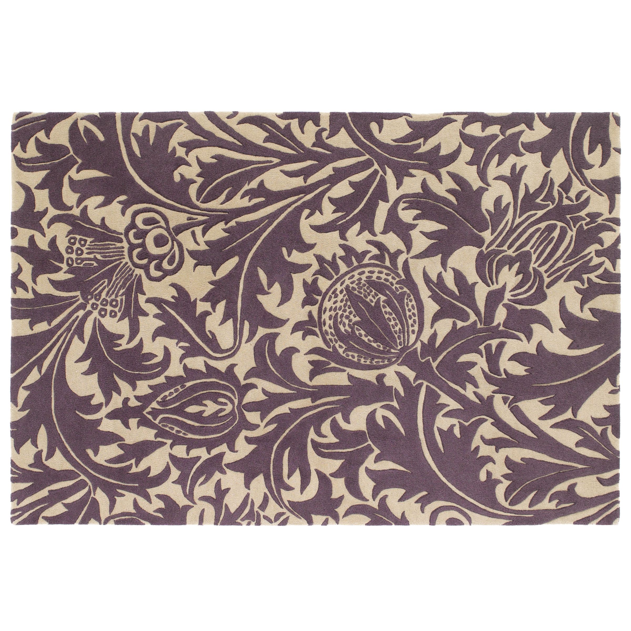 William Morris Thistle Rugs, Wine at John Lewis