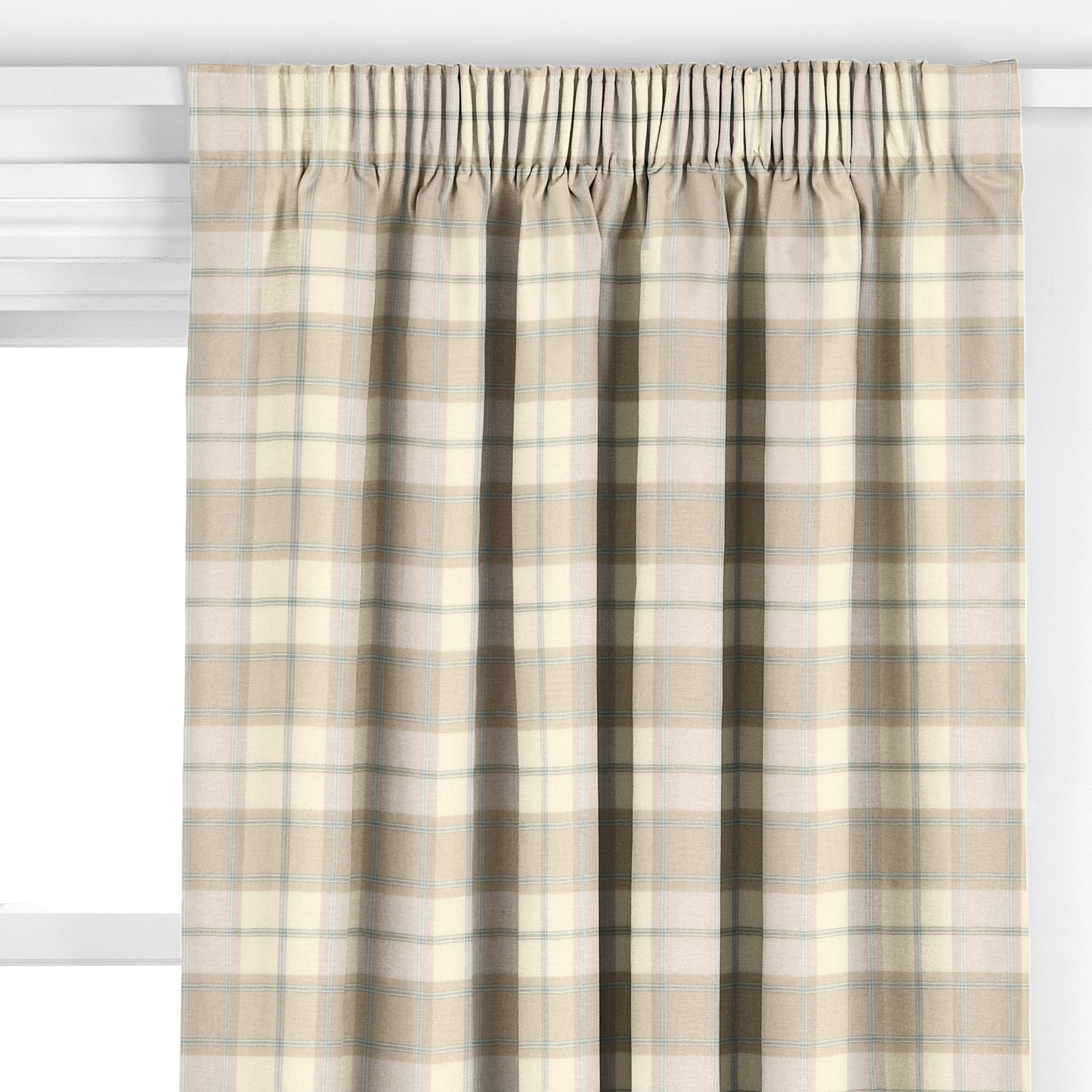 Harrow Check Pencil Pleat Curtains,