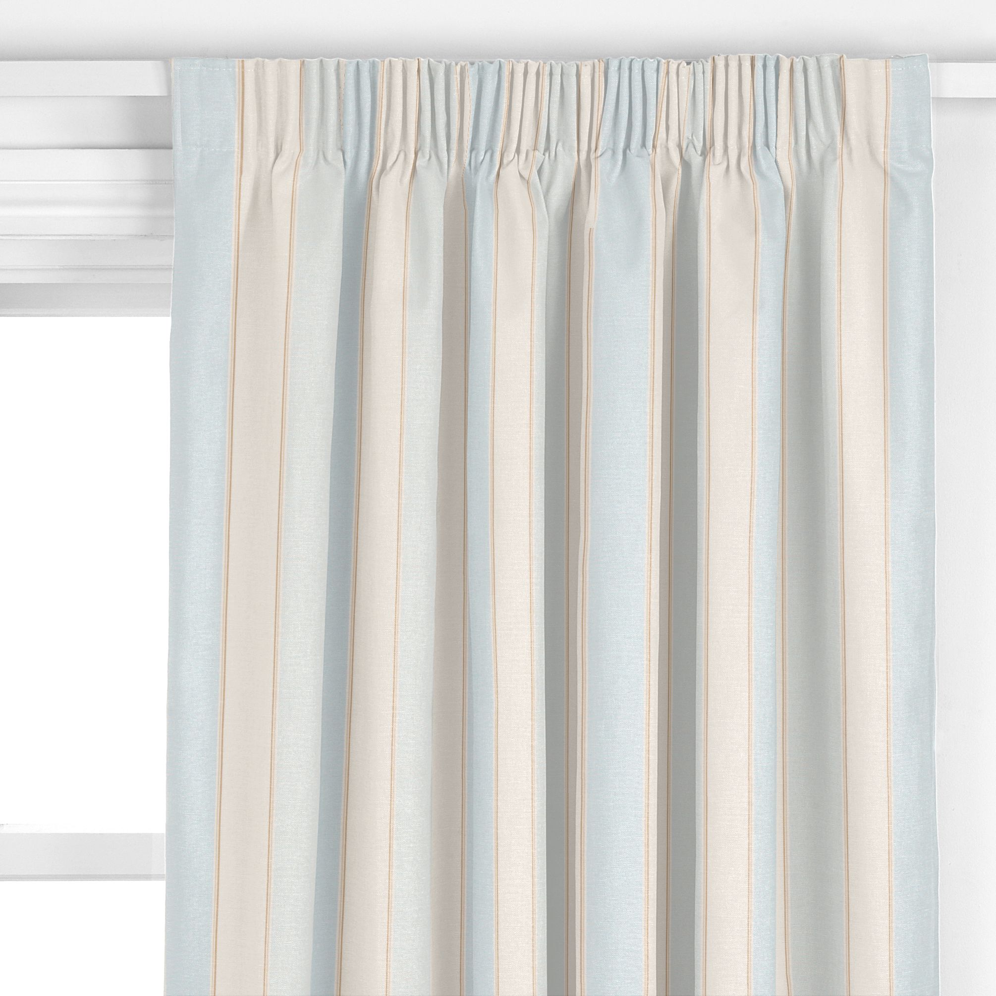 John Lewis Broad Stripe Pencil Pleat Curtains,