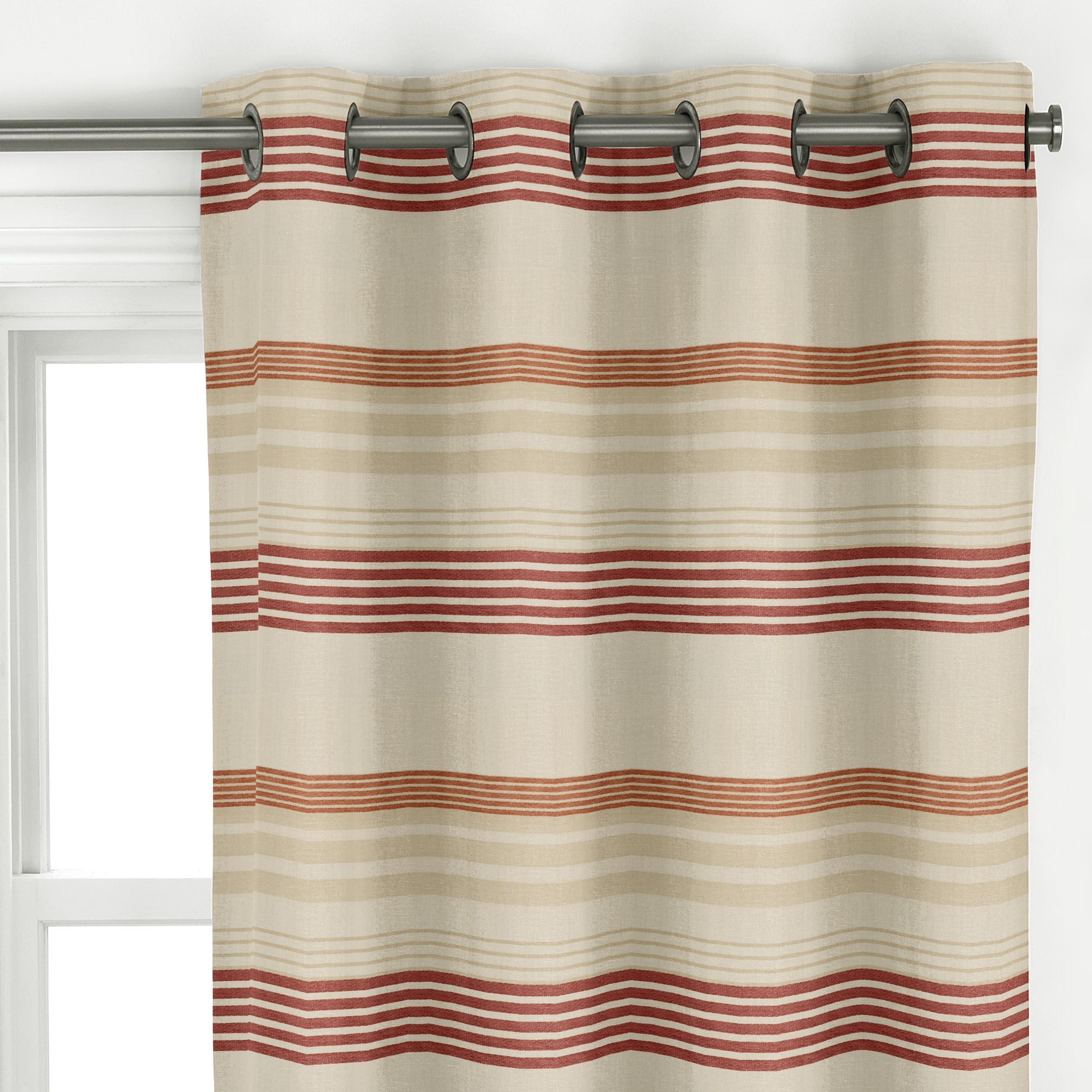 Kabu Eyelet Curtains, Red