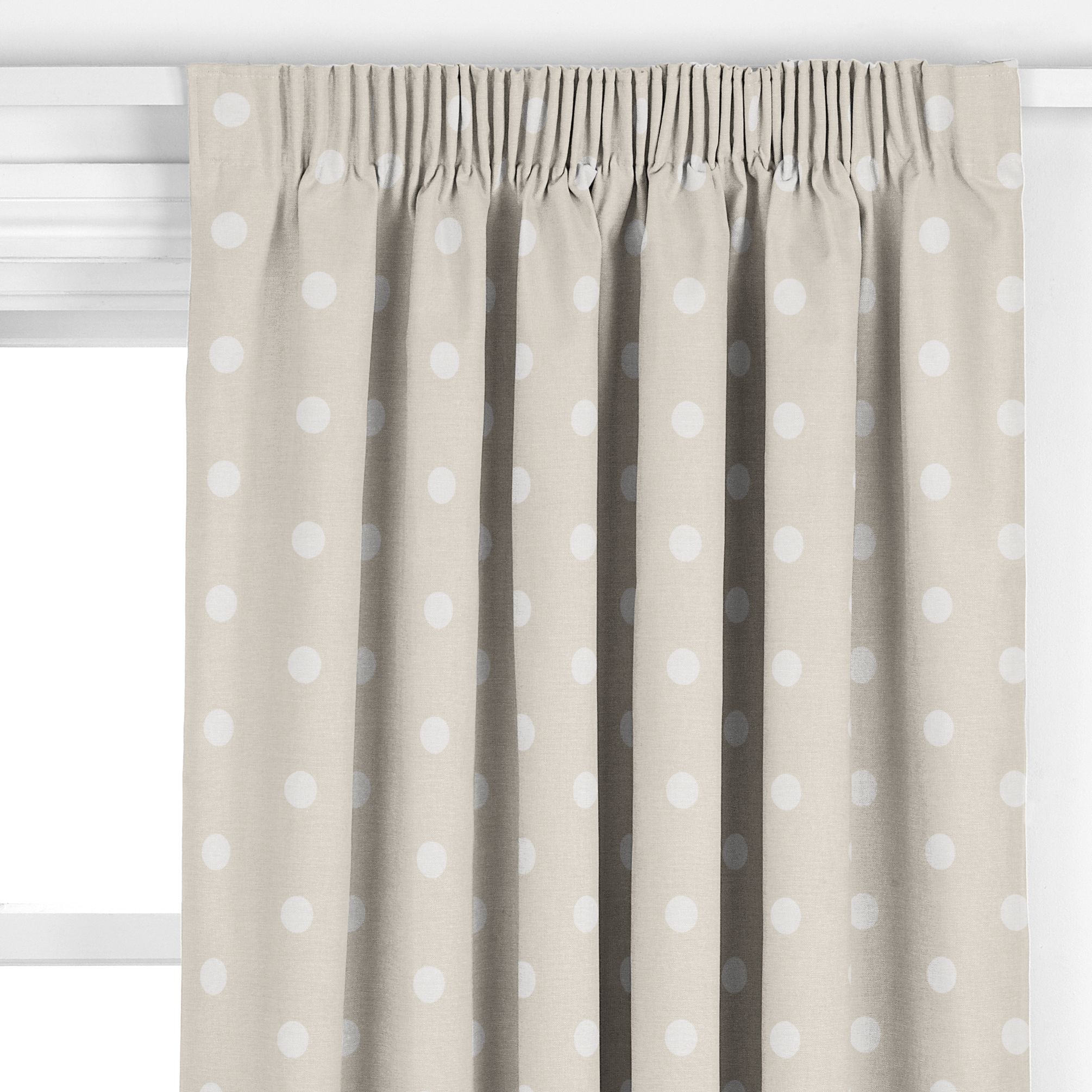 Multi Spot Curtains, White / Beige