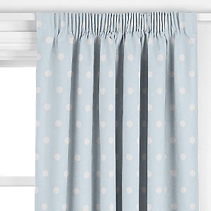 Multi Spot Curtains, White / Blue,