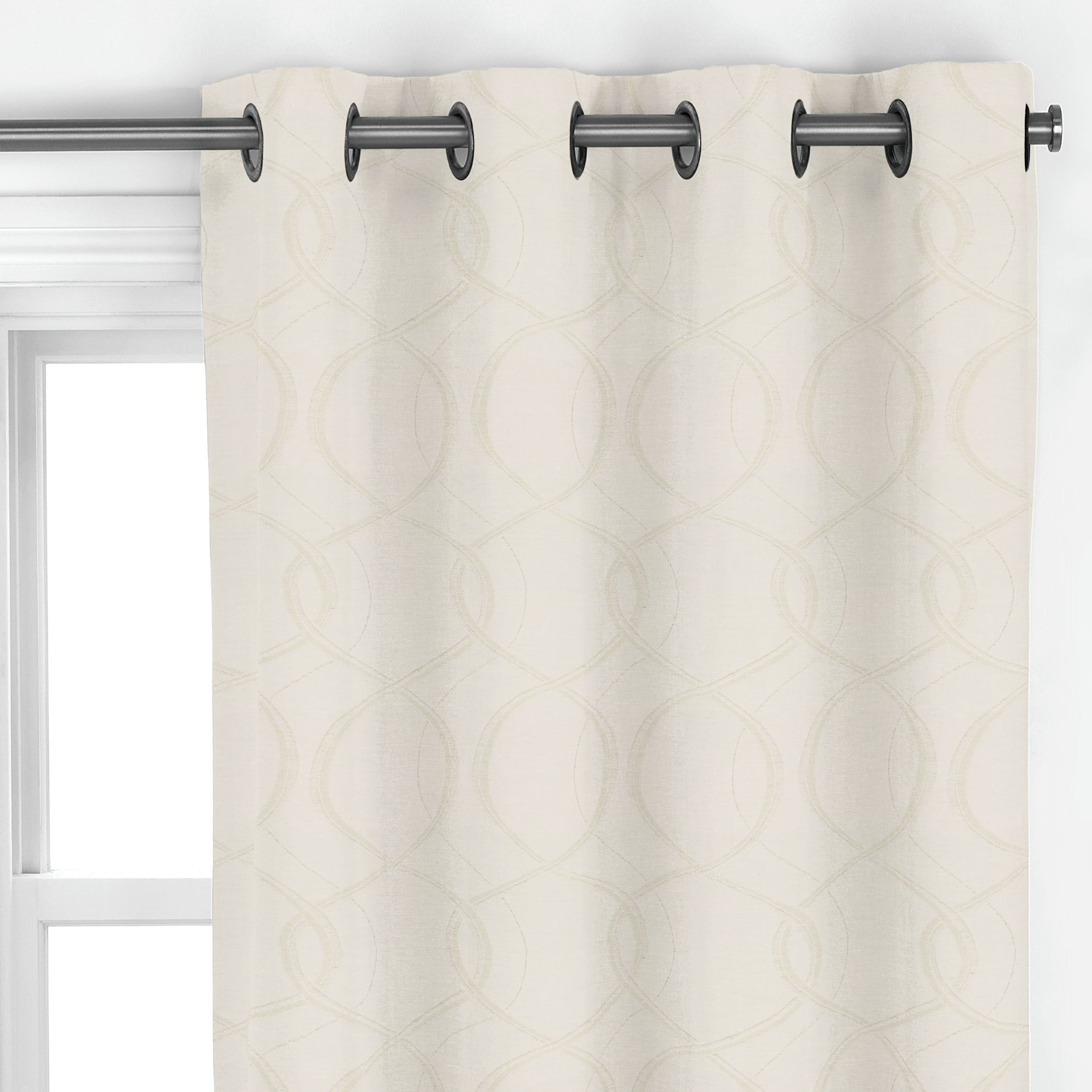 John Lewis Current Eyelet Curtains, Oyster