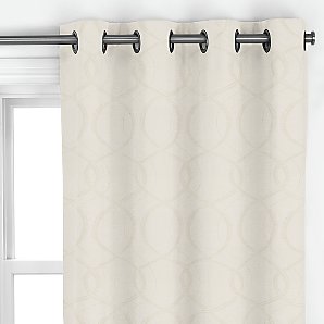 John Lewis Current Eyelet Curtains, Oyster, W150