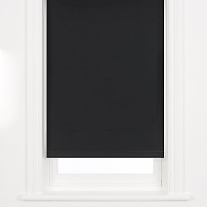 John Lewis Blackout Roller Blind, Black, W152cm