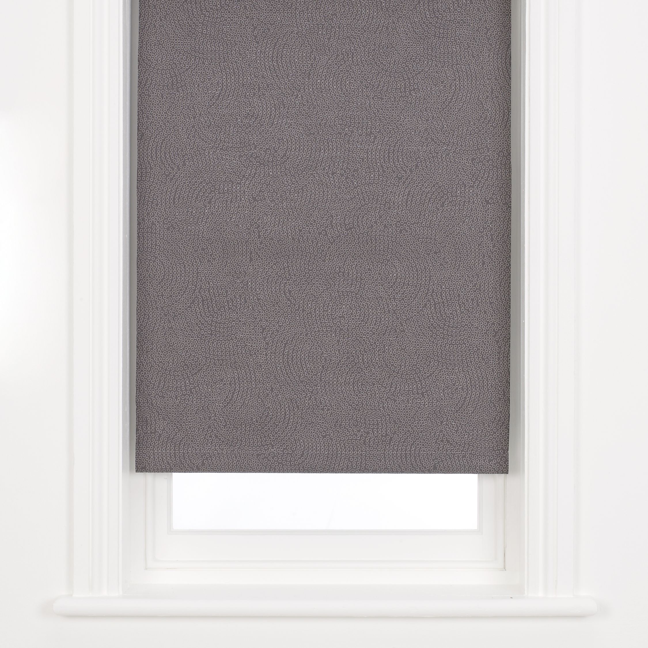 John Lewis Perforations Roller Blind, Slate, W91cm