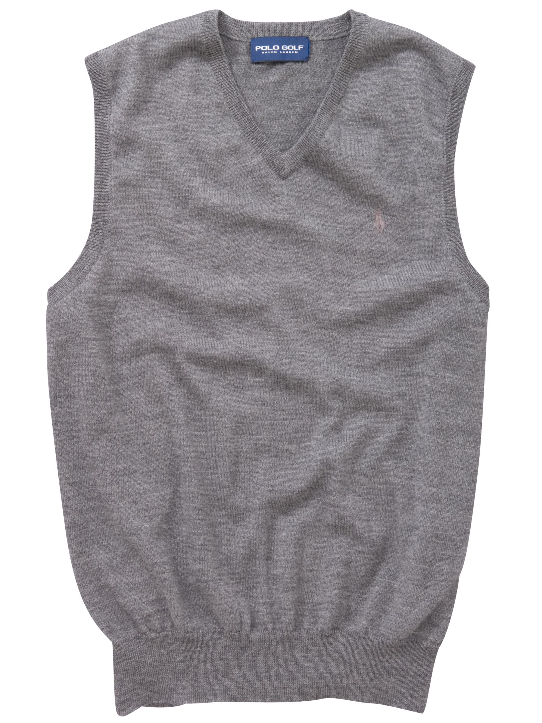 Polo Golf By Ralph Lauren Merino Wool Vest  Grey  L
