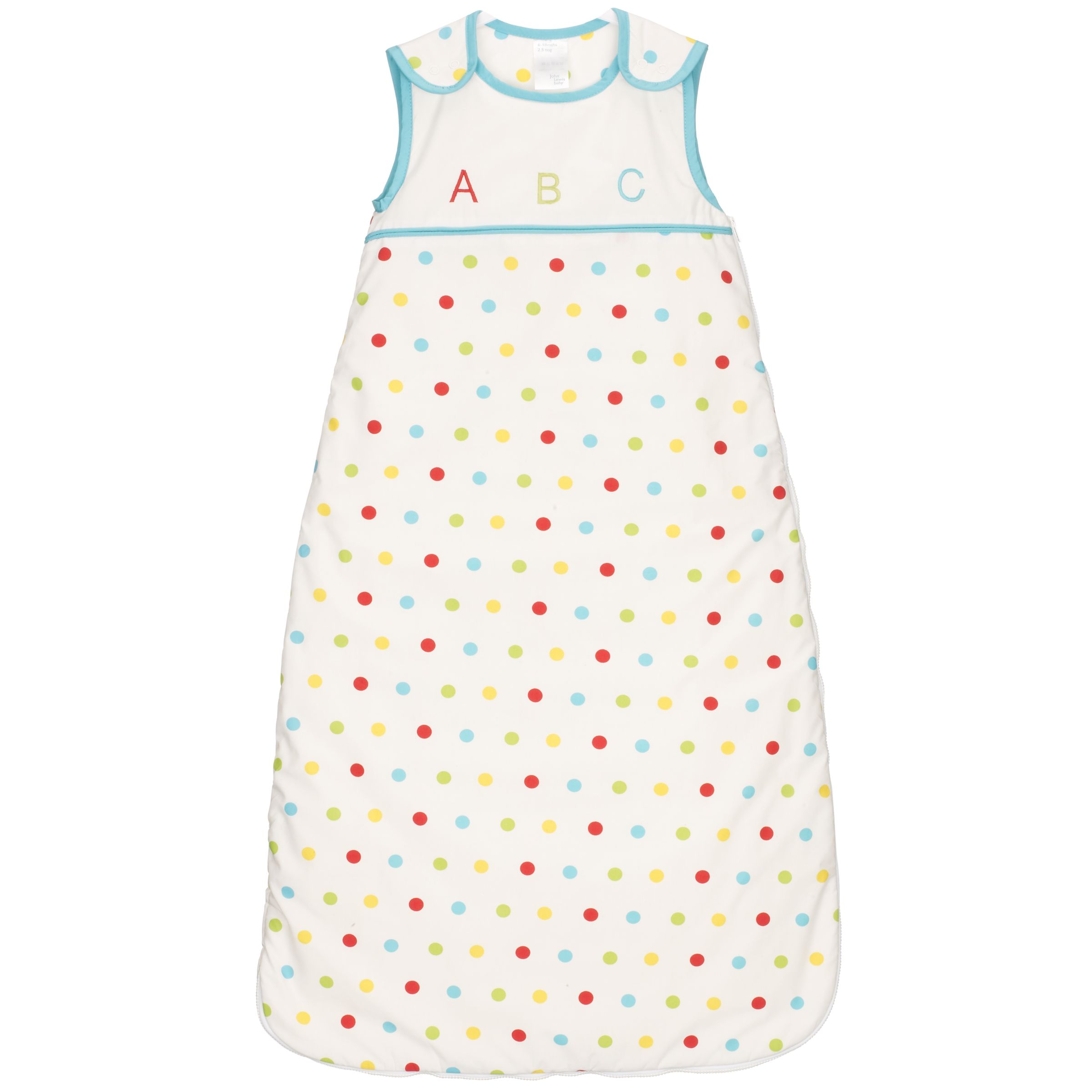 John Lewis Baby John Lewis Alphabet Sleeping Bag, Multicoloured,