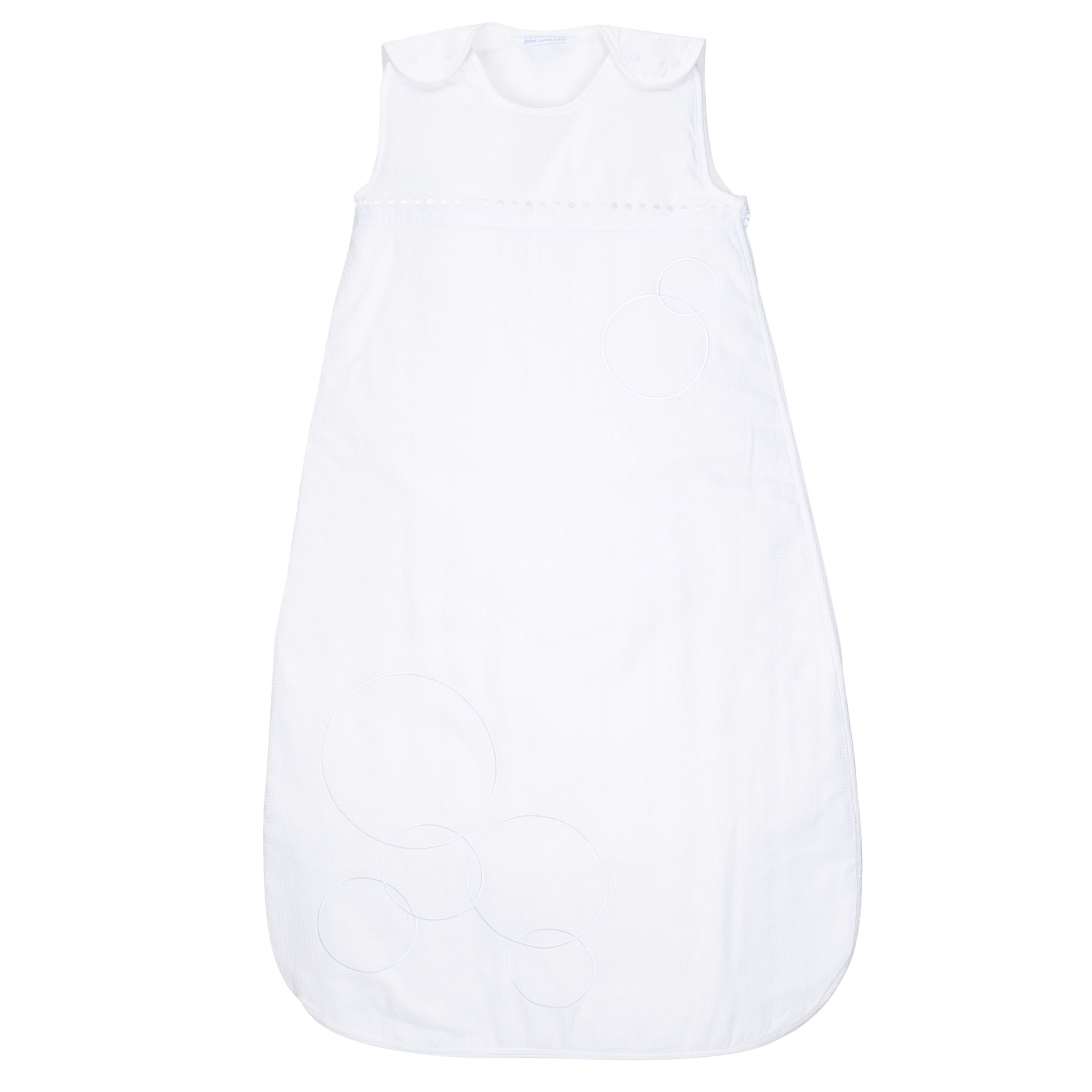 John Lewis Baby John Lewis Waffle Sleeping Bag, White, 2.5 Tog,