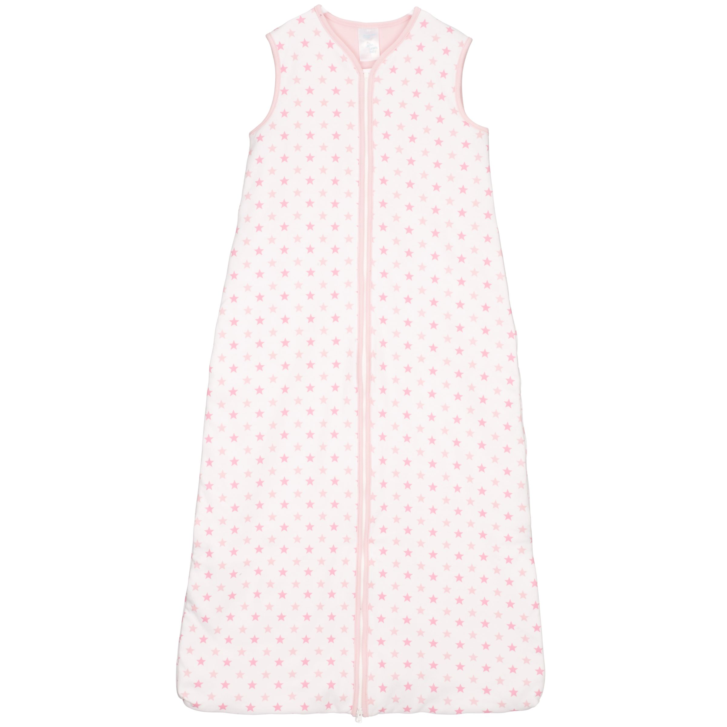 John Lewis Girl Star Sleeping Bag, Pink, 2.5