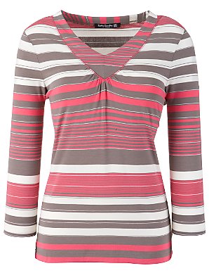 3/4 Sleeve Stripe T-Shirt,